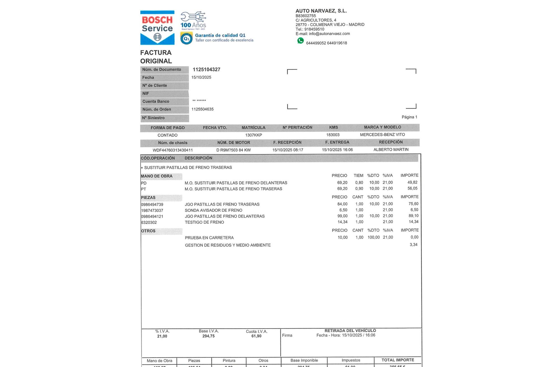 Mercedes-Benz Vito Furgon 111 CDI Larga - foto 14