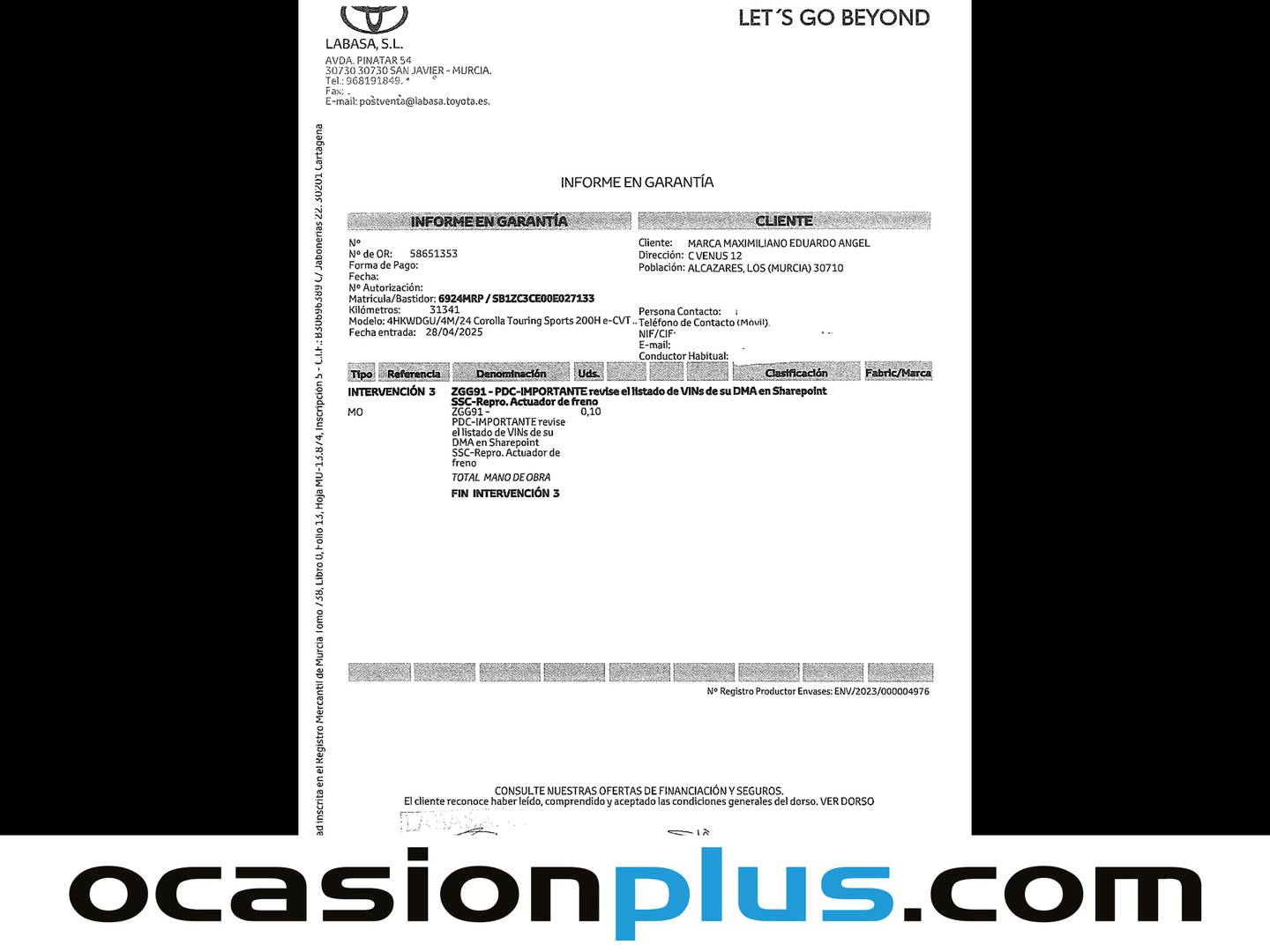 Foto Toyota Corolla Toyota Corolla 200H Touring Sports GR-Sport (196 CV)