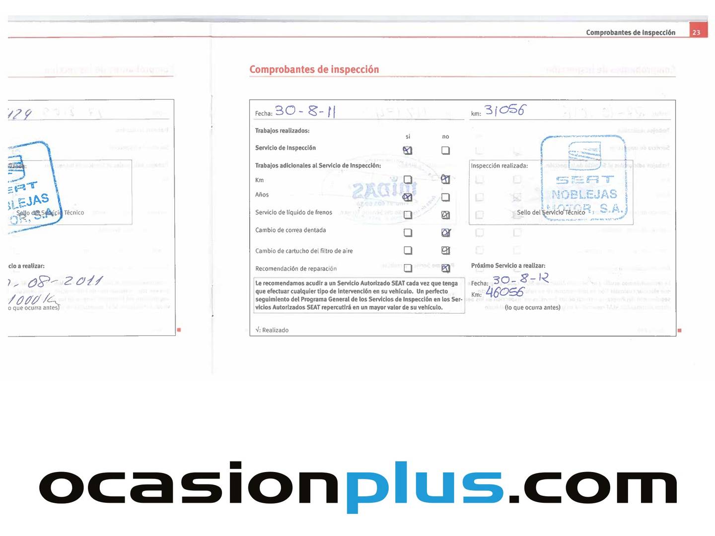 Foto del mantenimiento del Seat Ibiza Seat Ibiza 1.4 16v Reference Auto (75 CV)
