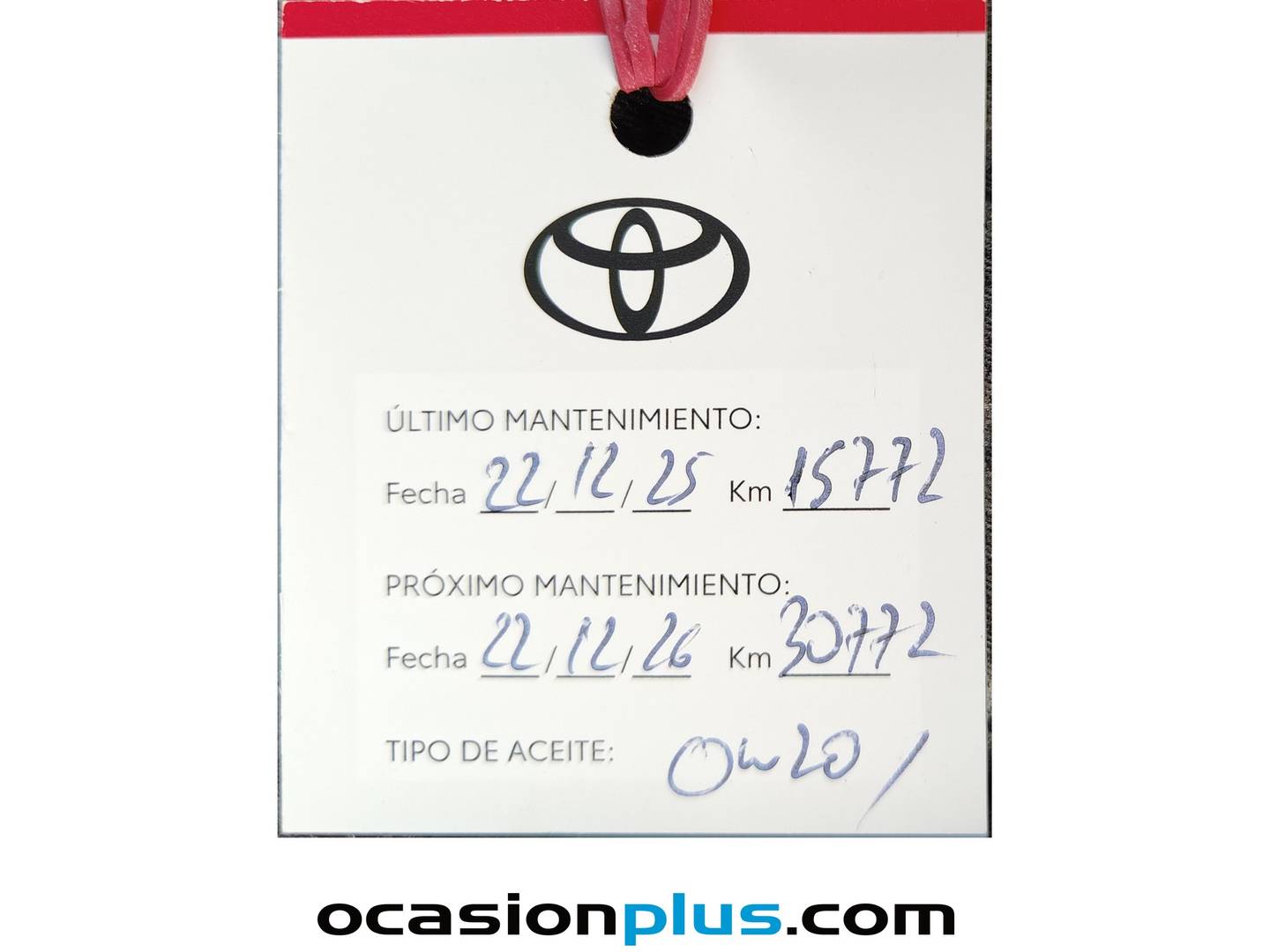 Foto del mantenimiento del Toyota Yaris Toyota Yaris 1.5 120H Style Plus  (116 CV)