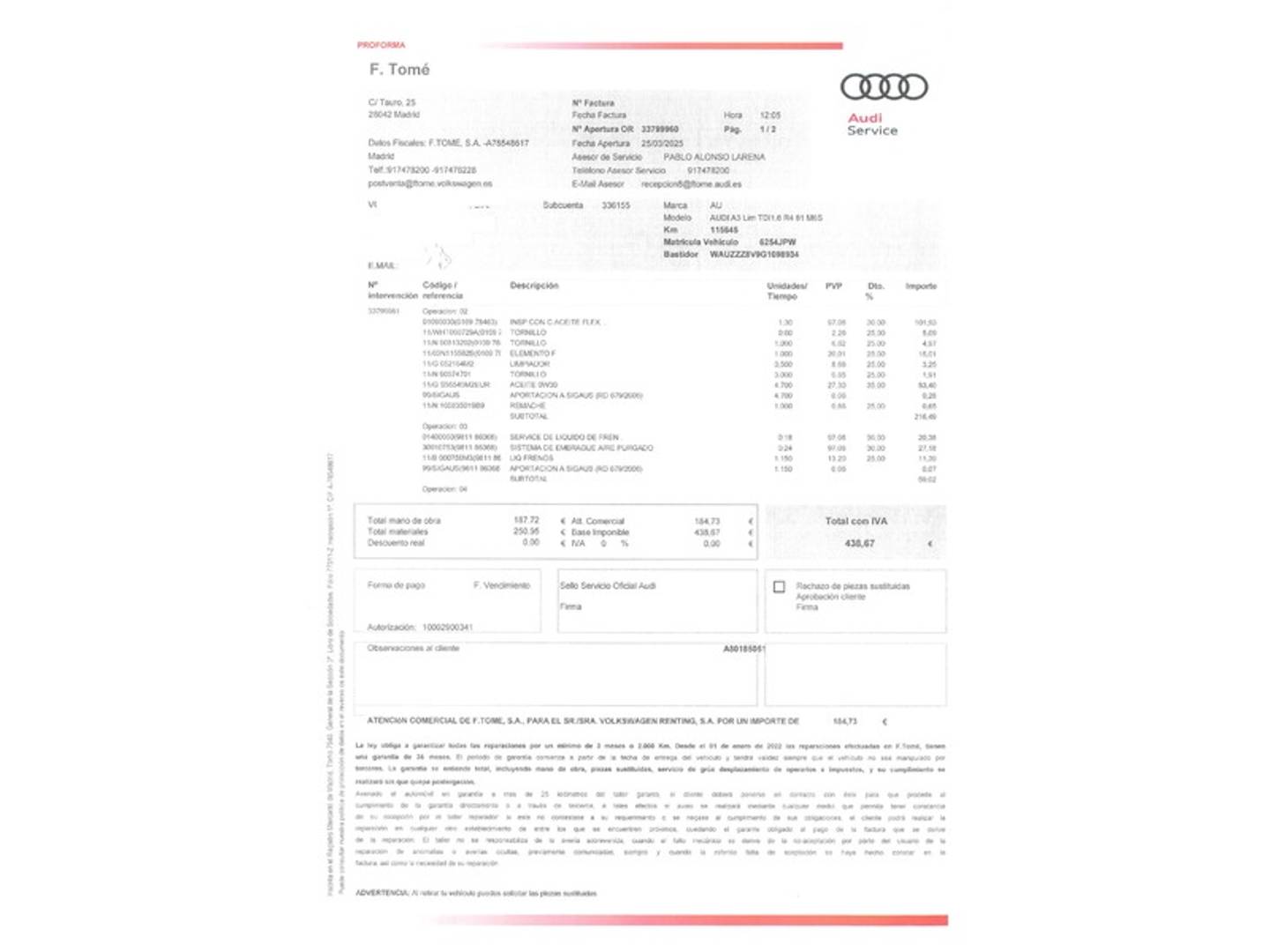 Foto Audi A3 Audi A3 Sedan Attracted 1.6 TDI clean diesel (110 CV)