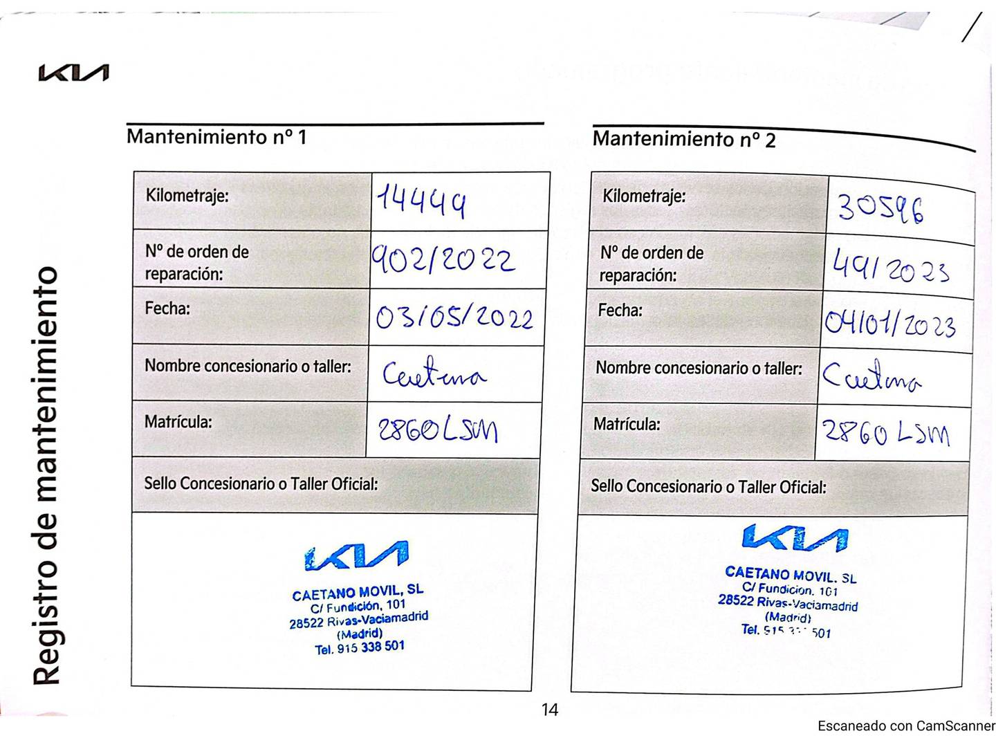 Foto del mantenimiento del KIA XCeed KIA XCeed 1.6 MHEV iMT Emotion (136 CV)