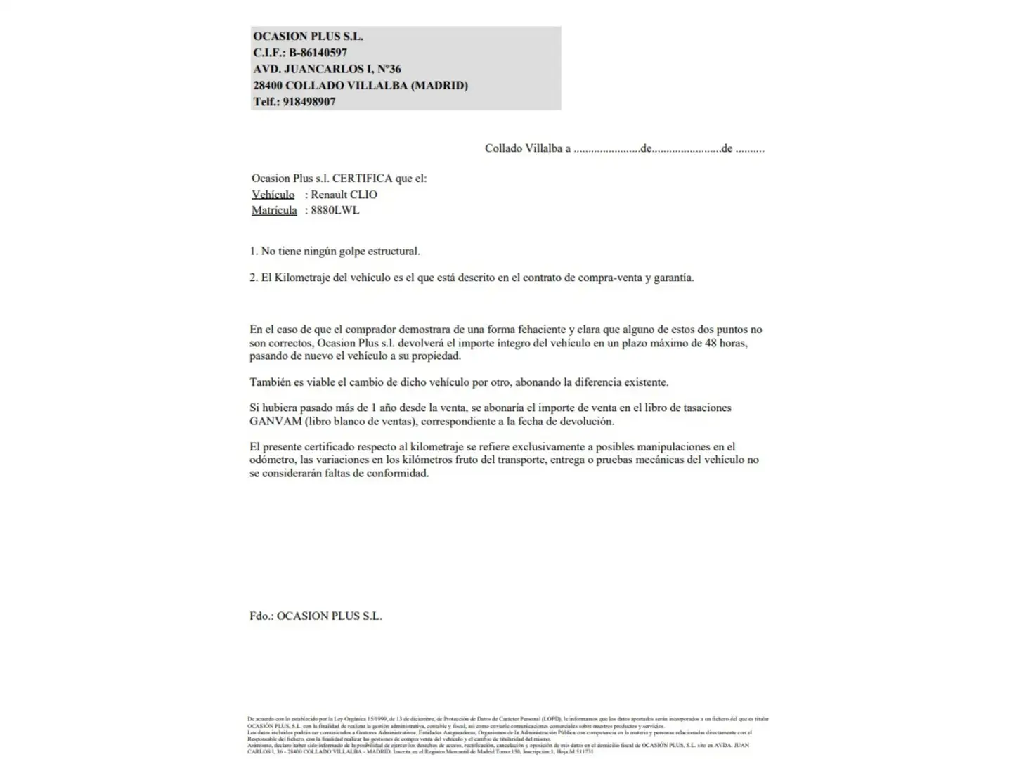 Certificado