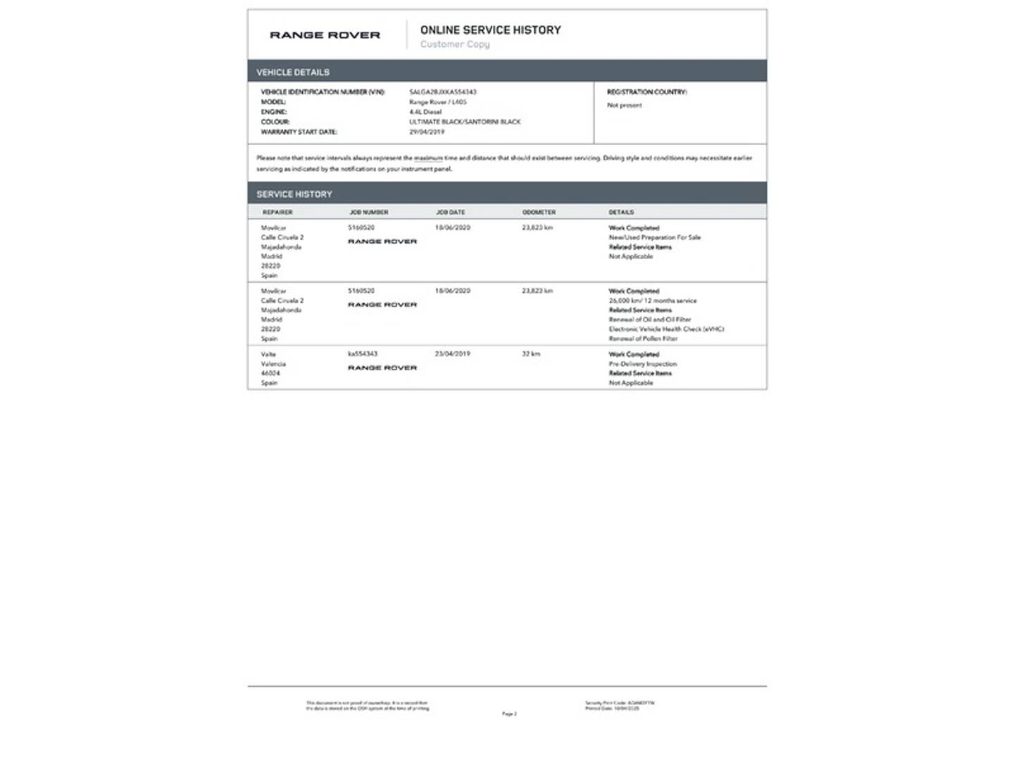 Foto Land Rover Range Rover Land Rover Range Rover 4.4 SDV8 Vogue (339 CV)