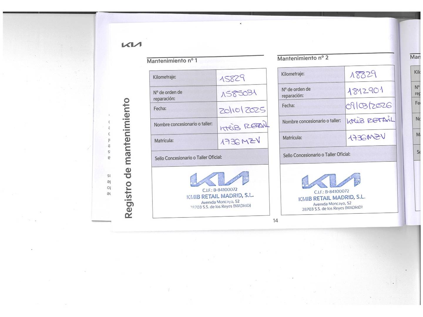 Foto del mantenimiento del KIA Stonic KIA Stonic 1.0 T-GDi MHEV Drive (100 CV)