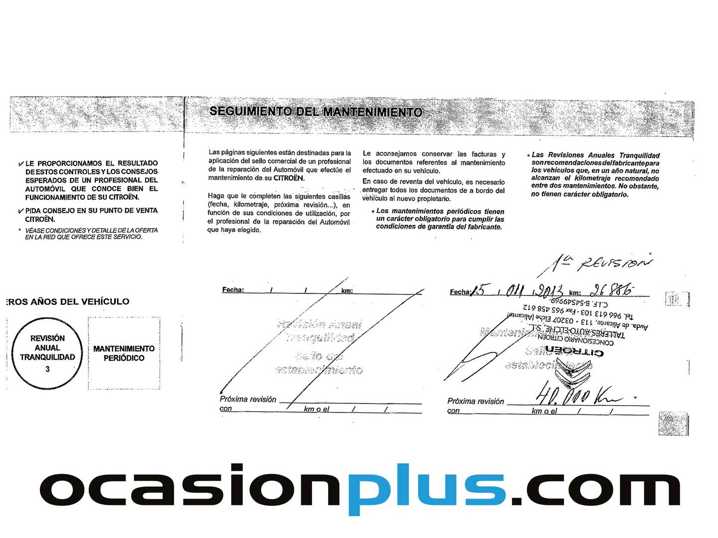 Foto del mantenimiento del Citroën C4 Citroën C4 1.6 VTi Seduction (120 CV)