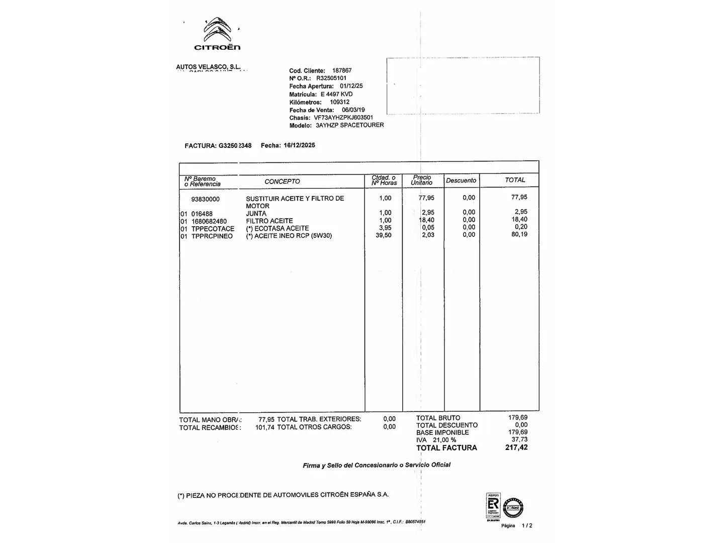 Foto Citroën Grand C4 Spacetourer Citroen Grand C4 Spacetourer BlueHDi 130 S&S Feel (130 CV) 7 Plazas