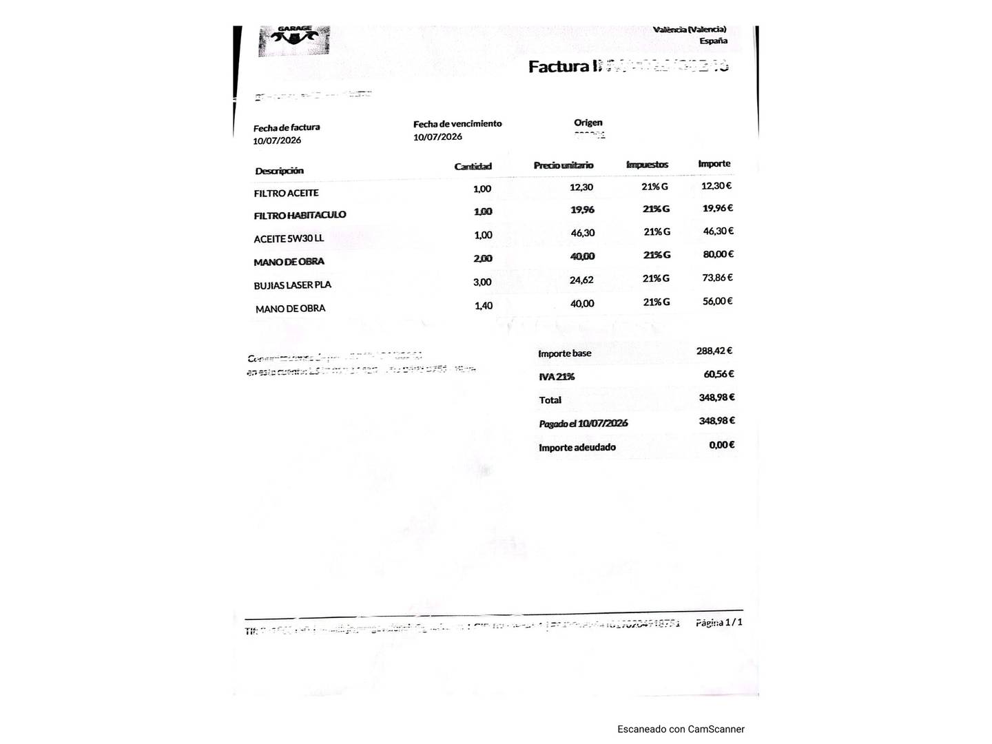 Foto del mantenimiento del Audi Q2 Audi Q2 design 35 TFSI (150 CV)