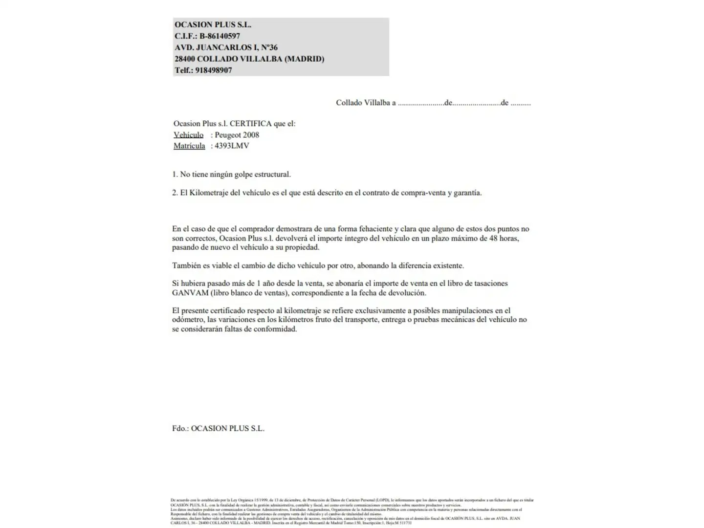 Certificado