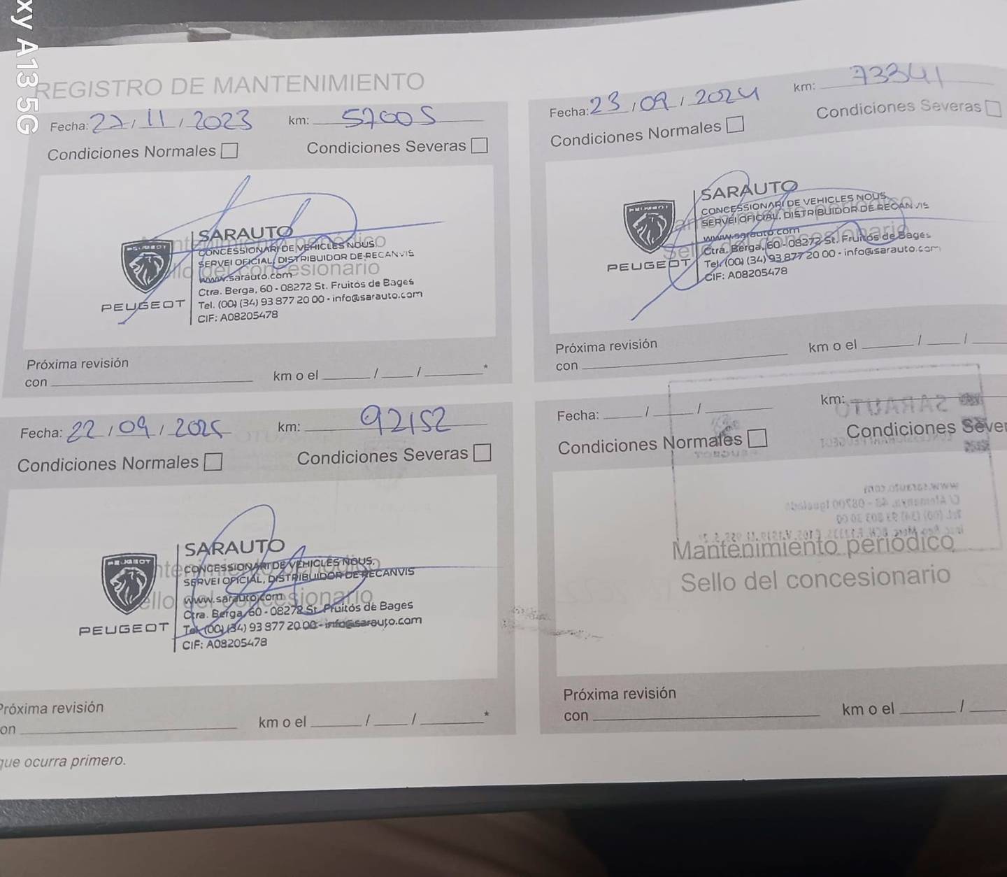 Foto del mantenimiento del Peugeot 2008 Peugeot 2008 PureTech 130 GT Line (130 CV)