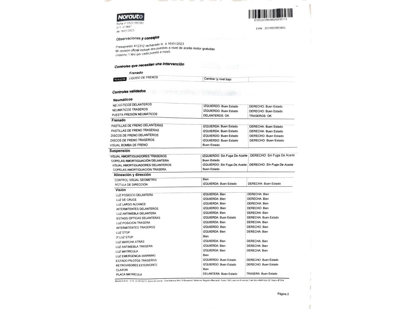 Foto del mantenimiento del Ford Grand C-Max Ford Grand C-Max 1.5 TDCI Titanium (120 CV)