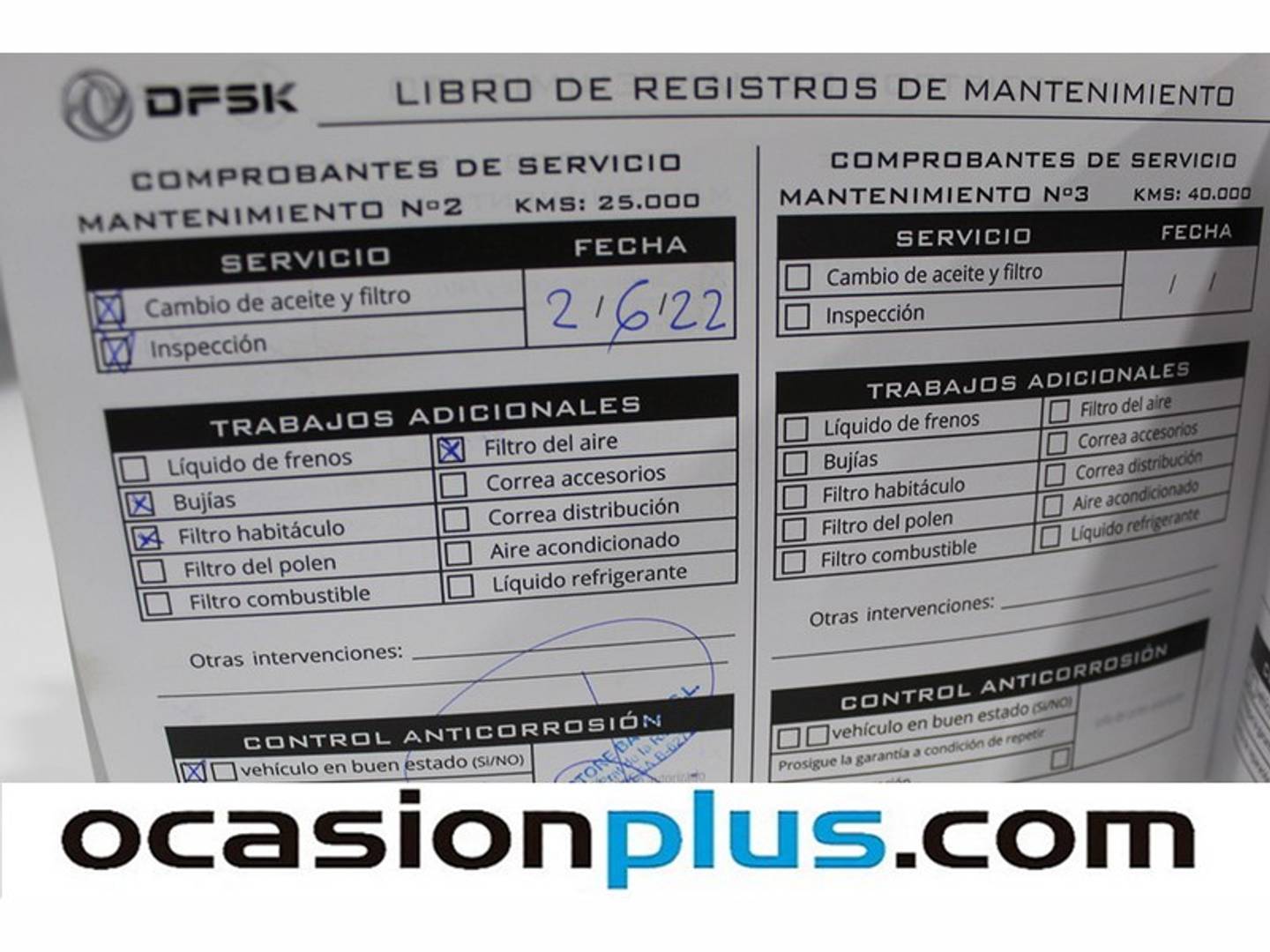 Foto del mantenimiento del DFSK Fengon 5 DFSK Fengon 5 1.5T Classic AUTO (136 CV)