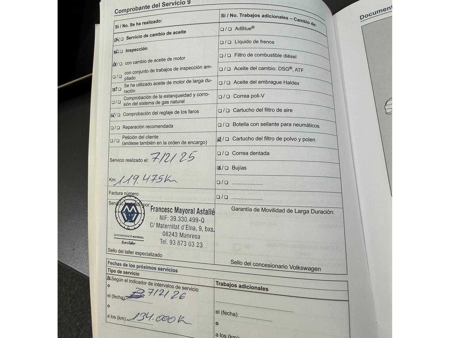 Foto del mantenimiento del Volkswagen Polo Volkswagen Polo Sport 1.2 TSI BMT (110 CV)