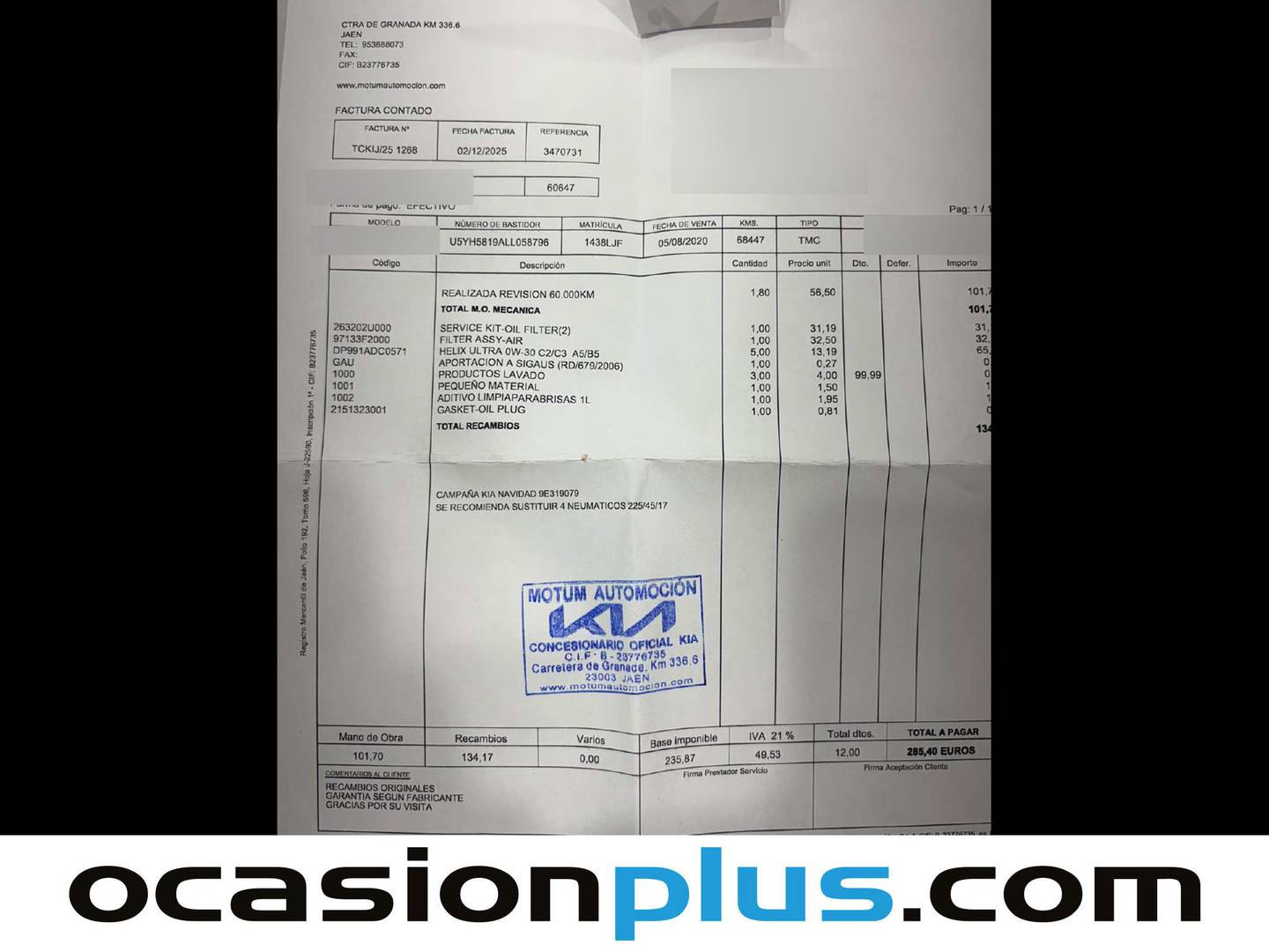 Foto del mantenimiento del KIA Ceed Tourer KIA Ceed Tourer 1.6 CRDi Tech (115 CV)