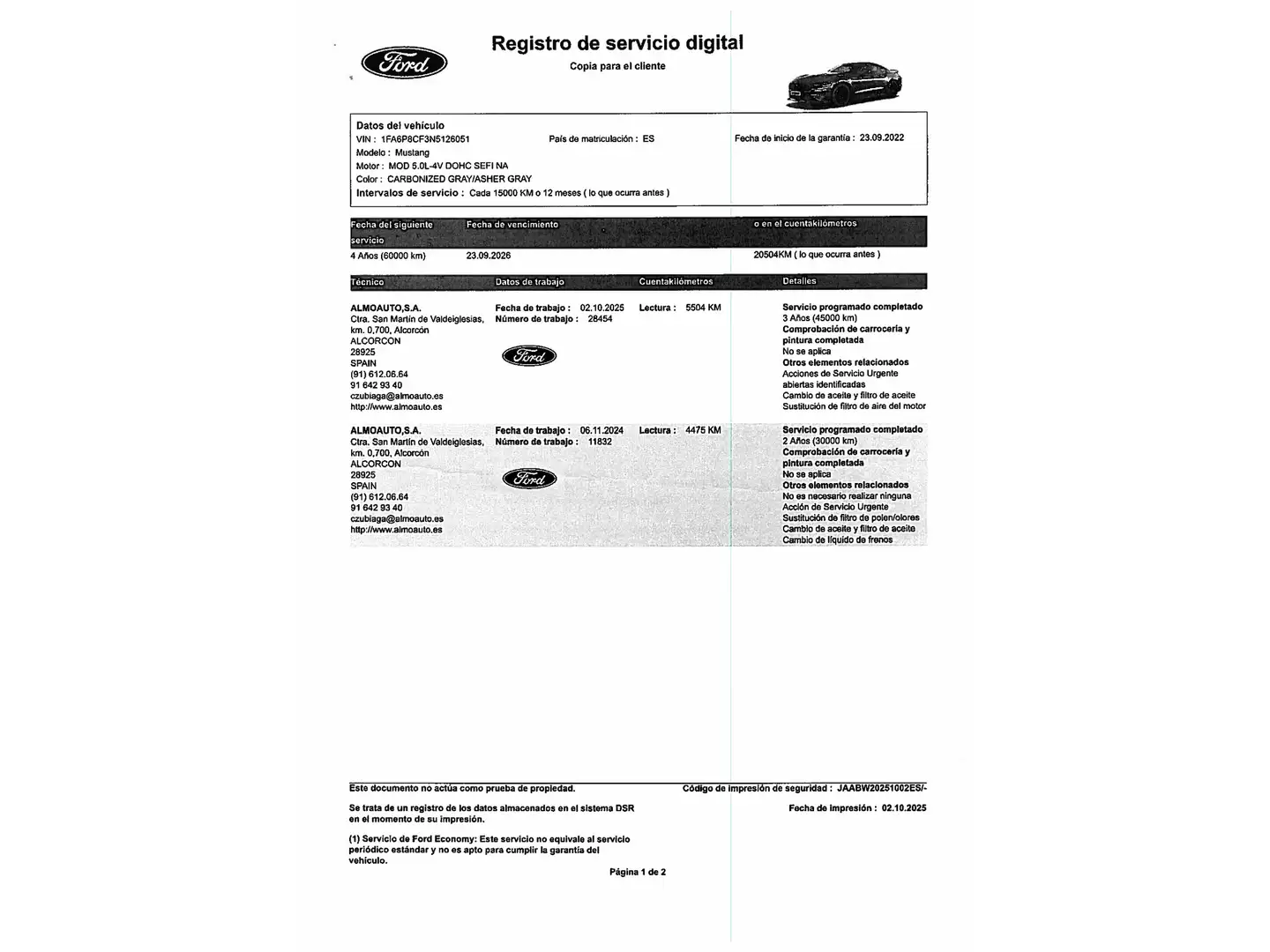 Foto Ford Mustang Ford Mustang 5.0 Ti-VCT V8 Mustang GT Fastback AT (450 CV)