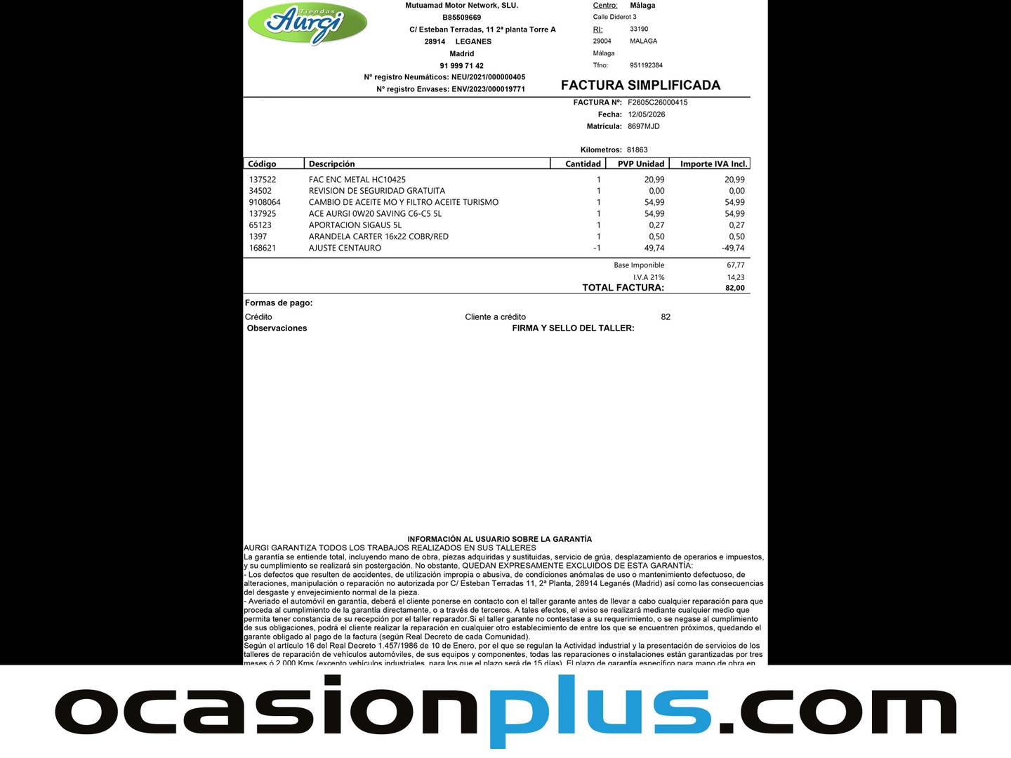 Foto del mantenimiento del Ford Fiesta Ford Fiesta 1.0 EcoBoost MHEV ST-Line (125 CV)