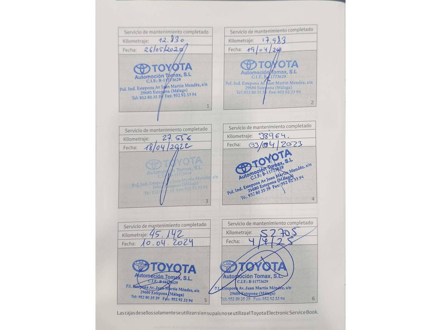 Foto del mantenimiento del Toyota C-HR Toyota C-HR 1.8 125H Advance (122 CV)