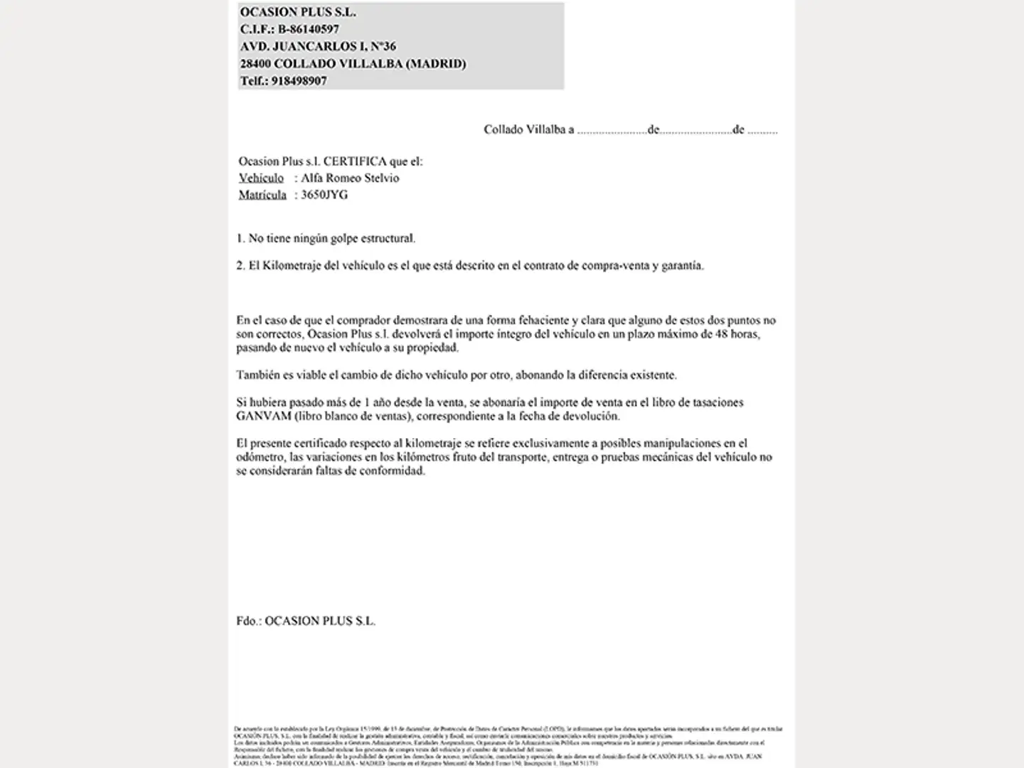 Certificado