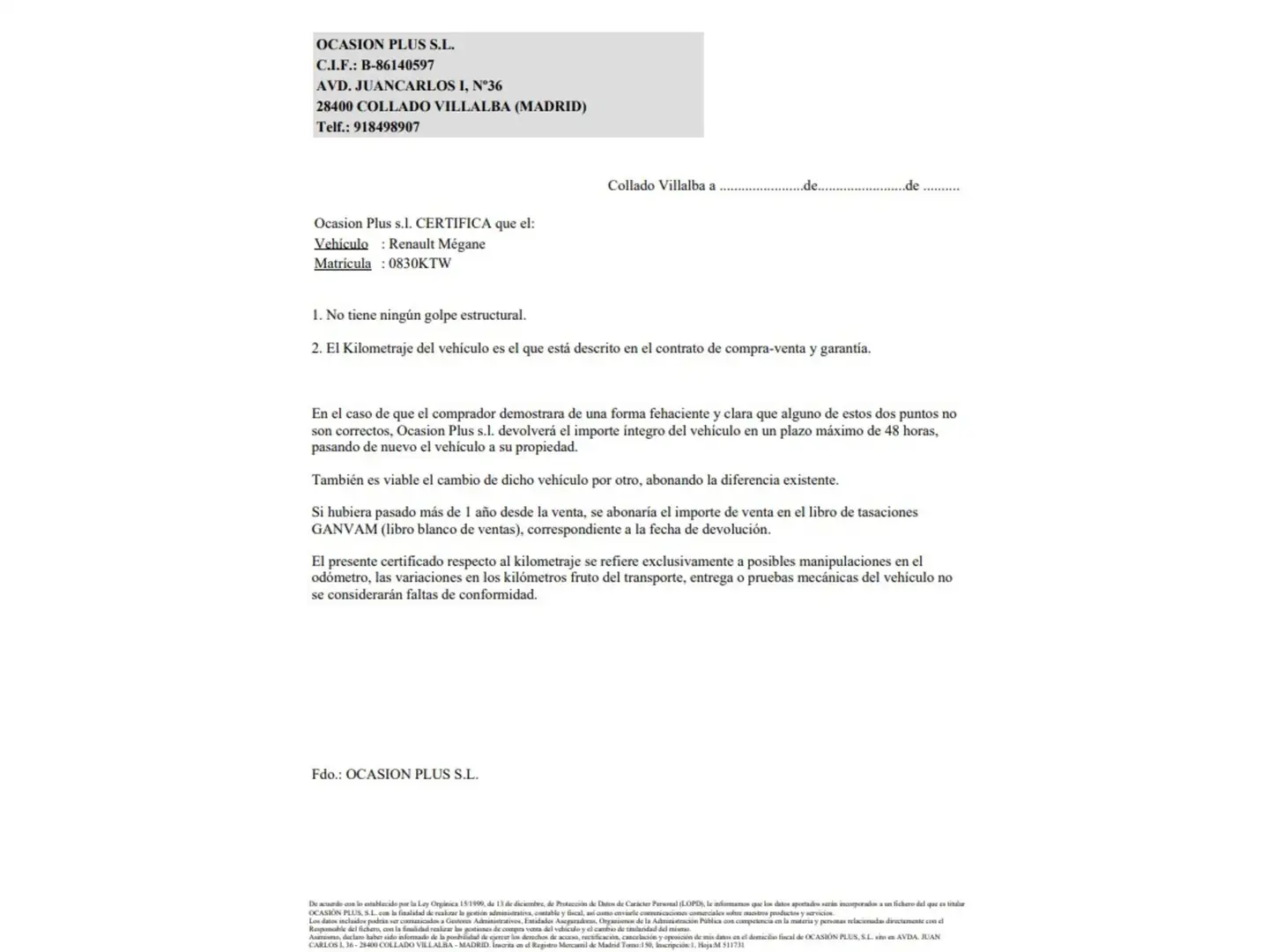 Certificado
