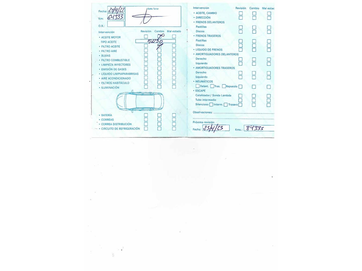 Foto del mantenimiento del Opel Corsa Opel Corsa 1.4 Selective (90 CV)