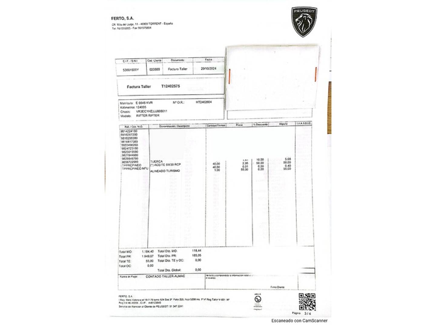 Foto Peugeot Rifter Peugeot Rifter BlueHDi 130 S&S Allure Standard (130 CV)