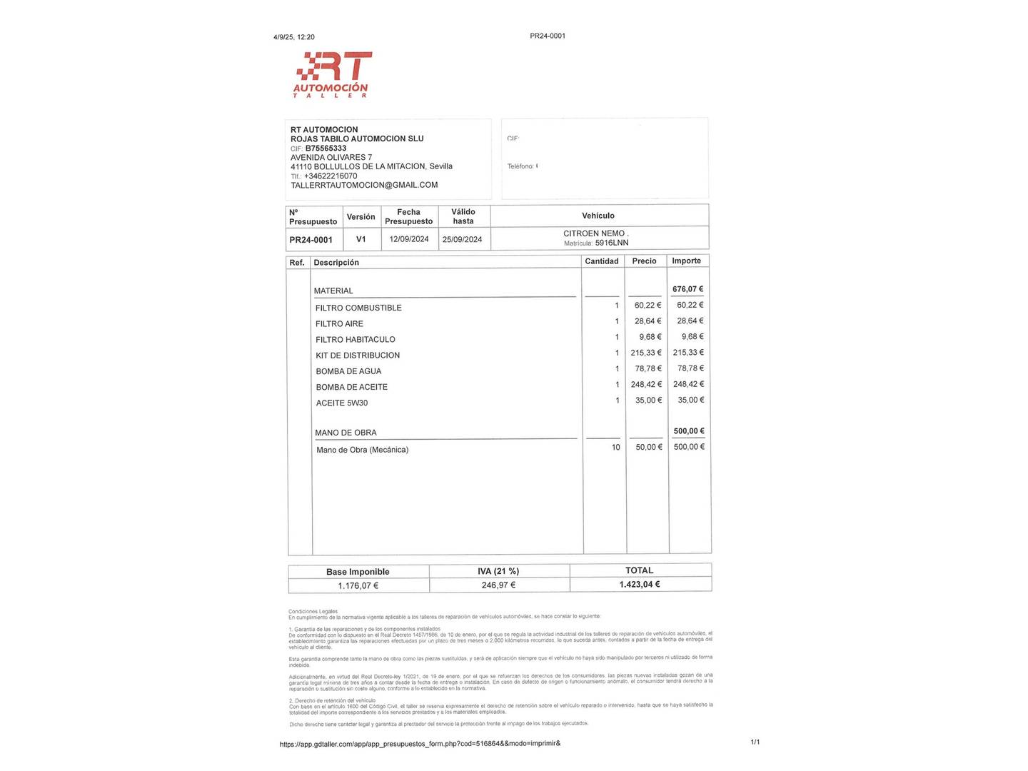 Foto Citroën Nemo Citroen Nemo Combi HDi 75 Attraction (75 CV)