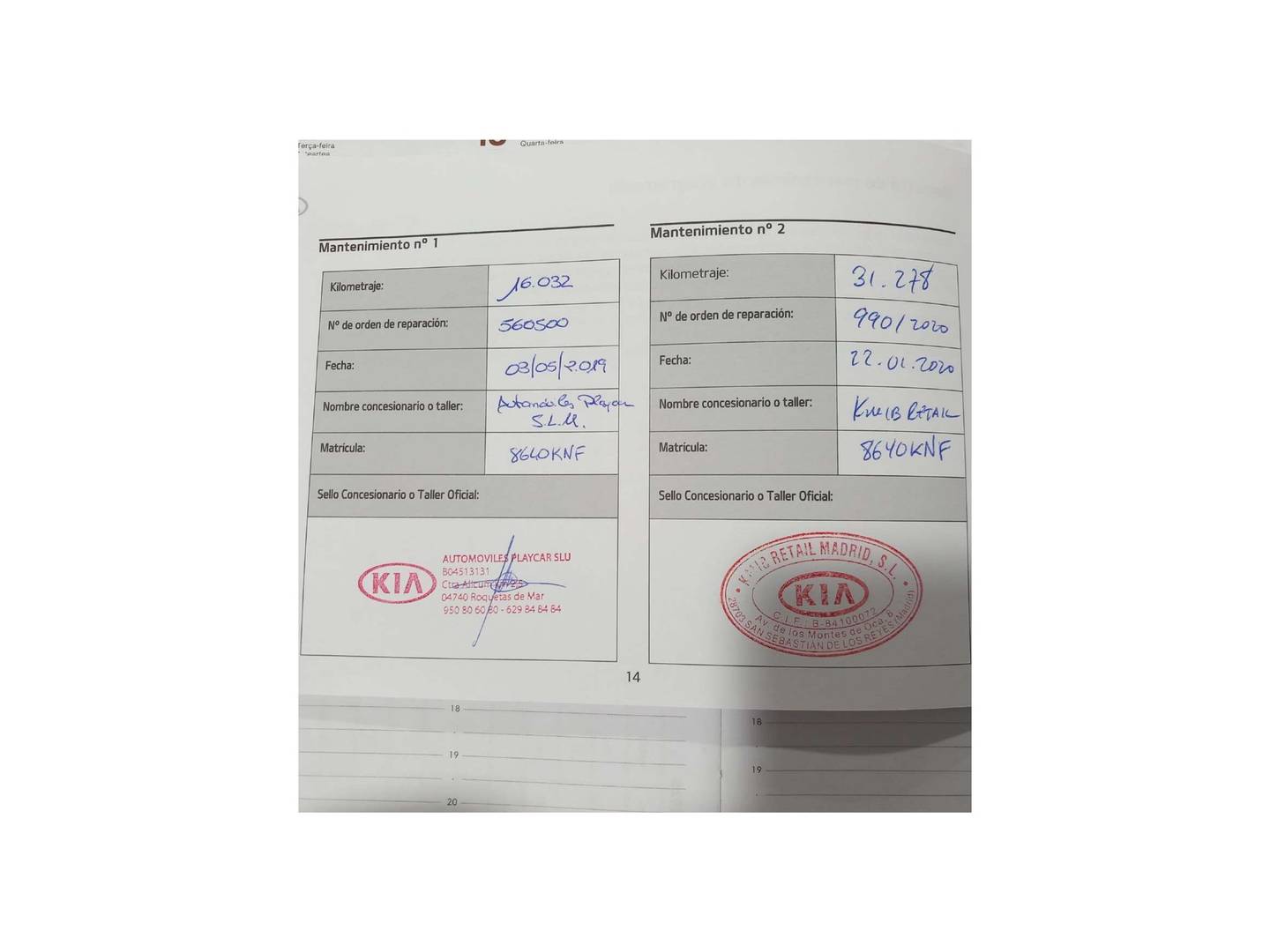Foto del mantenimiento del KIA Stonic KIA Stonic 1.0 T-GDi Eco-Dynamic Concept (120 CV)