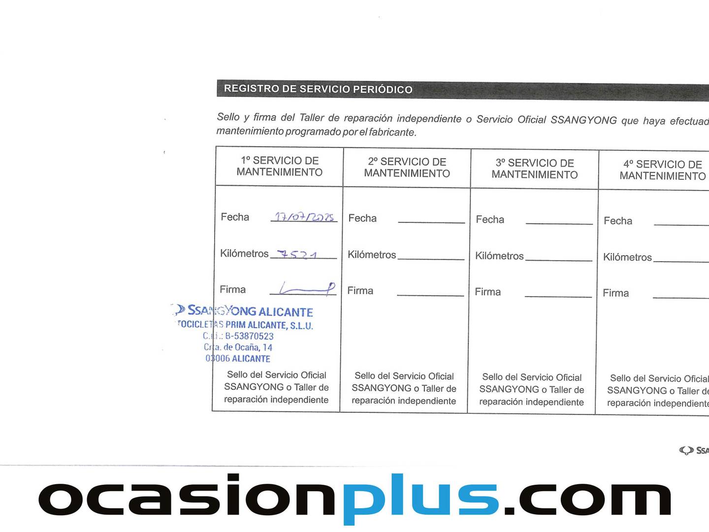 Foto del mantenimiento del SsangYong Korando SsangYong Korando G15T Urban Plus (149 CV)
