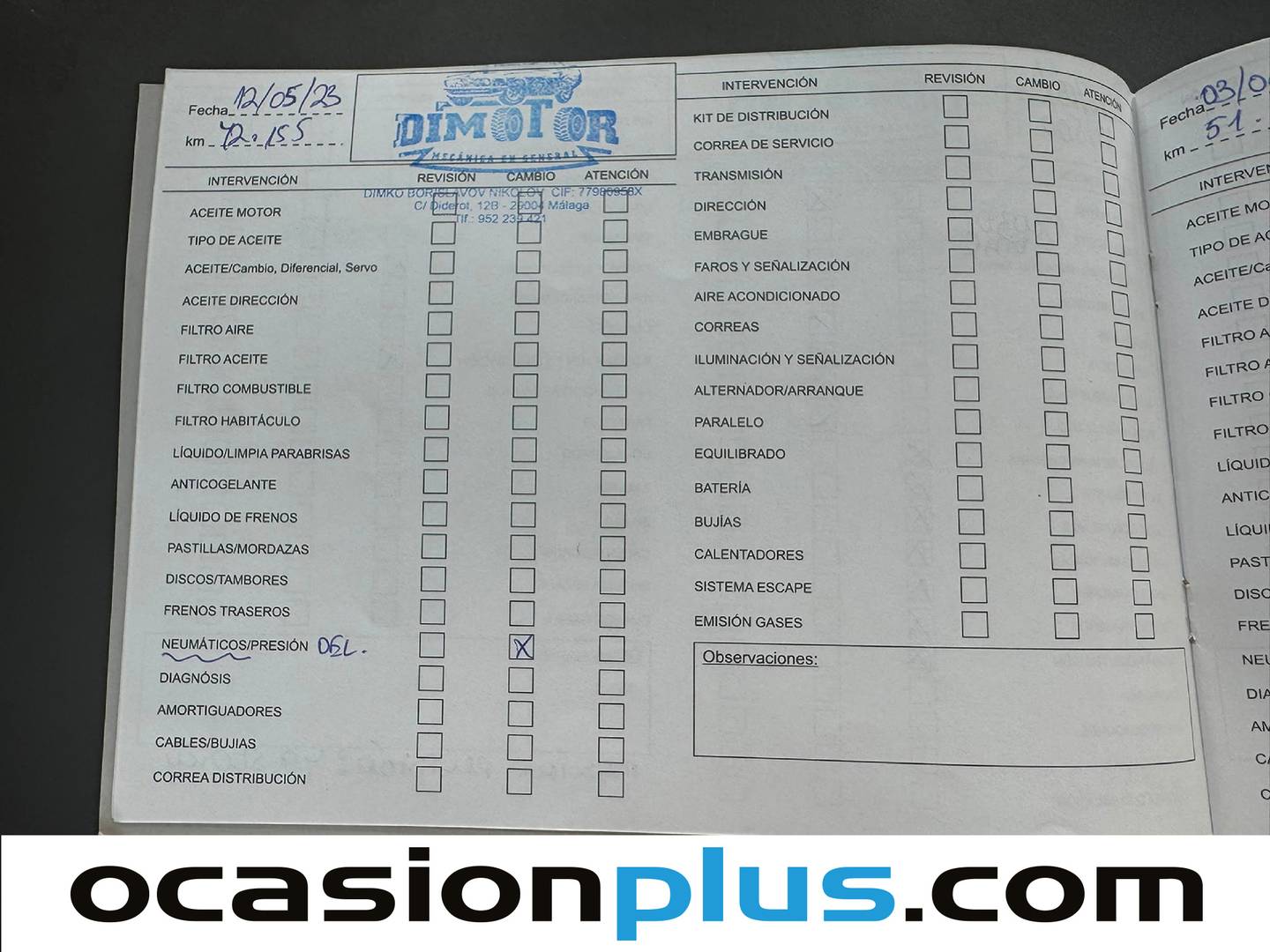 Foto del mantenimiento del Citroën Grand C4 Spacetourer Citroën Grand C4 Spacetourer BlueHDi 130 6v S&S Origins (130 CV) 7 Plazas