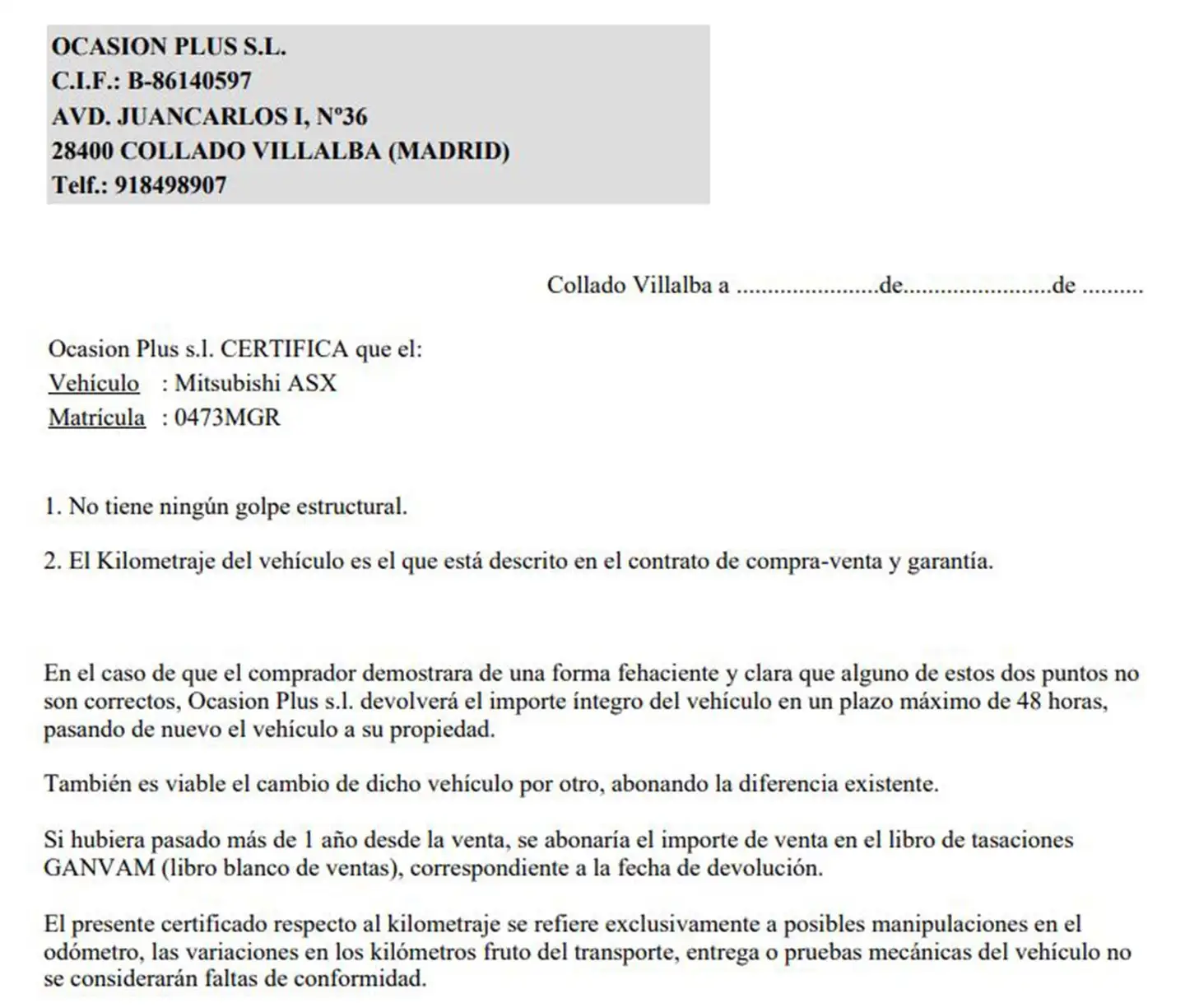 Certificado