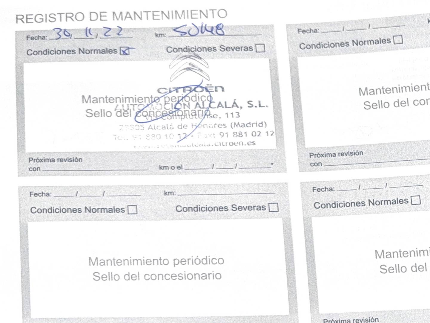 Foto del mantenimiento del Citroën C-Elysée Citroen C-Elysee BlueHDi 100 Shine (102 CV)