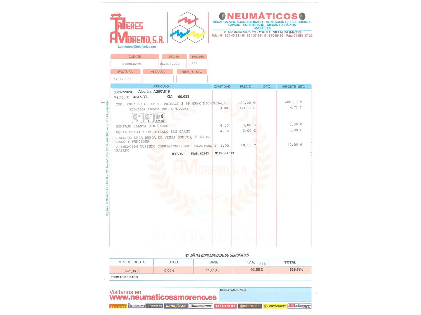 Foto del mantenimiento del BMW Serie 1 BMW Serie 1 116d (116 CV)
