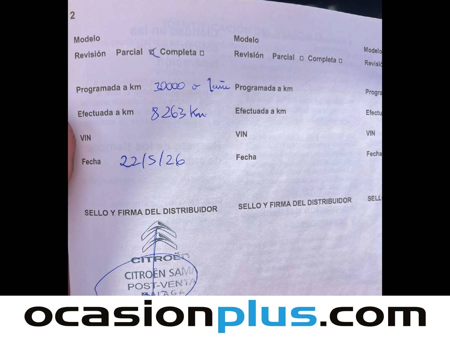 Foto del mantenimiento del Citroën Berlingo Citroën Berlingo BlueHDi 100 S&S Plus Talla M (102 CV)