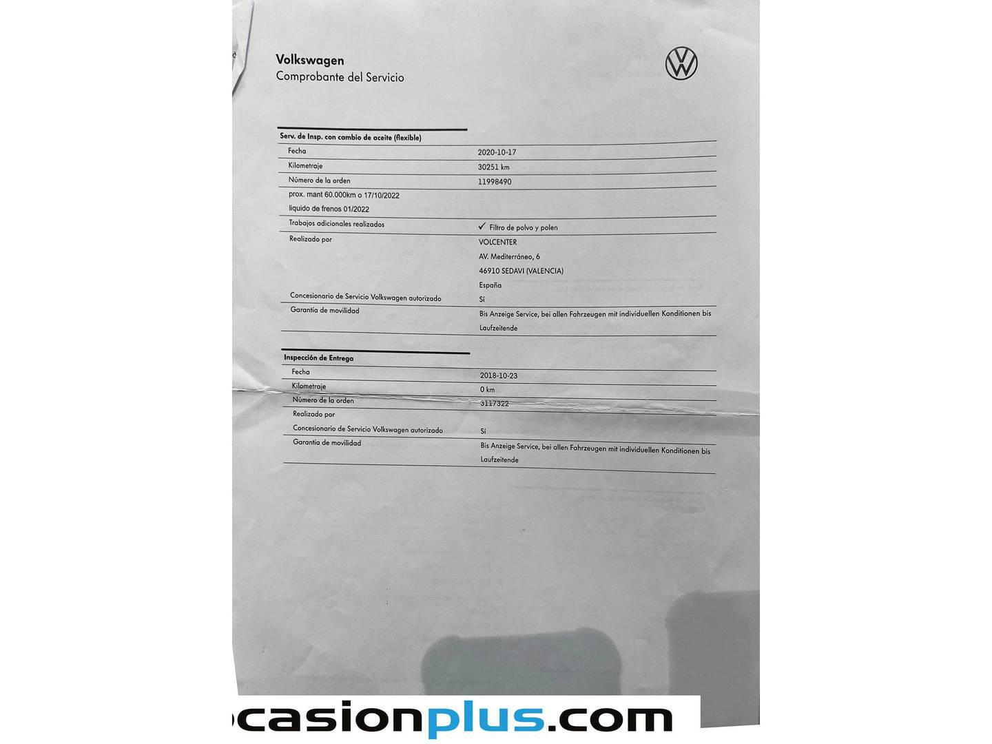 Foto del mantenimiento del Volkswagen Golf Volkswagen Golf Advance 1.5 TSI Evo BM (130 CV)