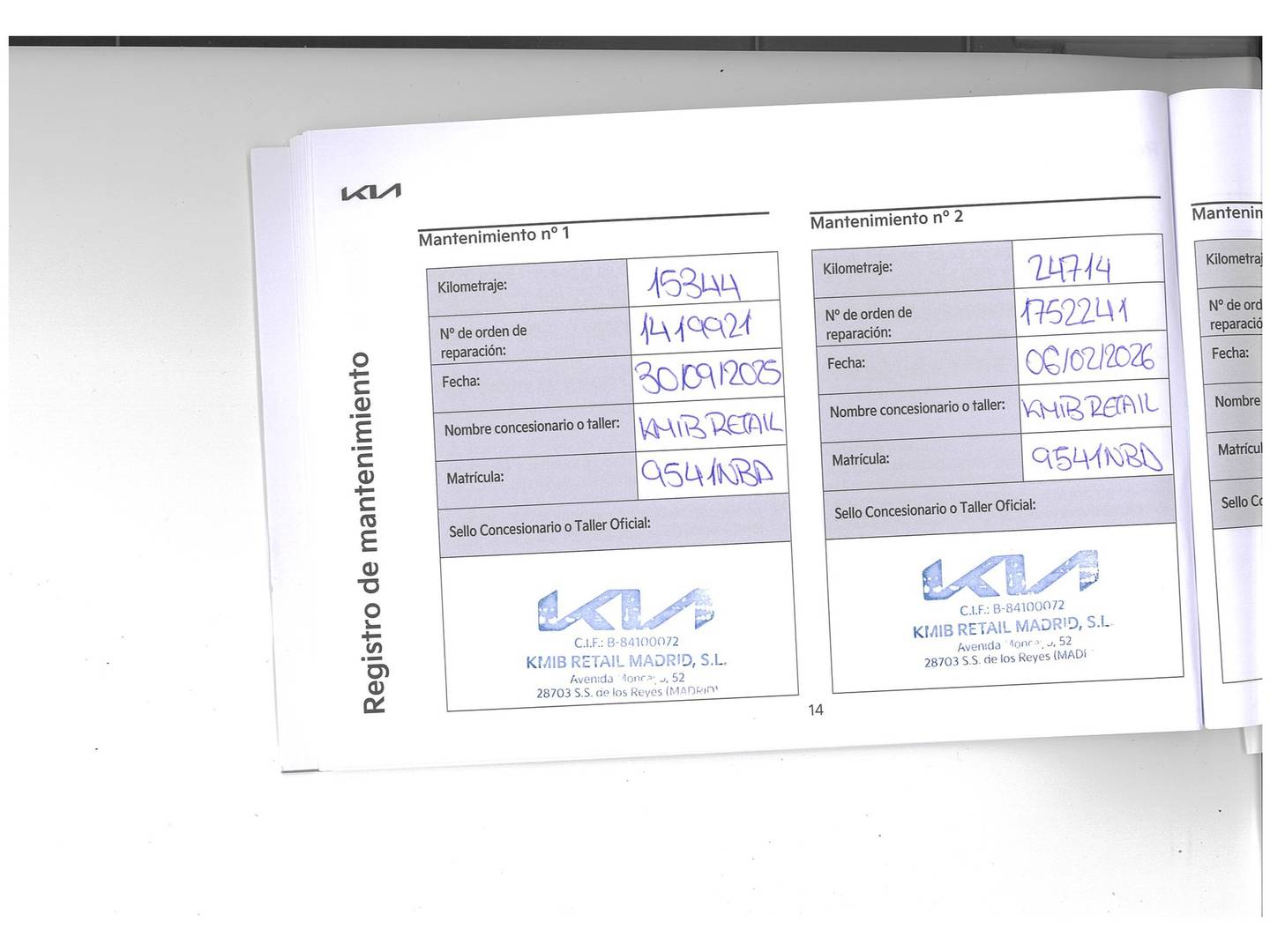 Foto del mantenimiento del KIA XCeed KIA XCeed 1.0 T-GDi Drive (100 CV)