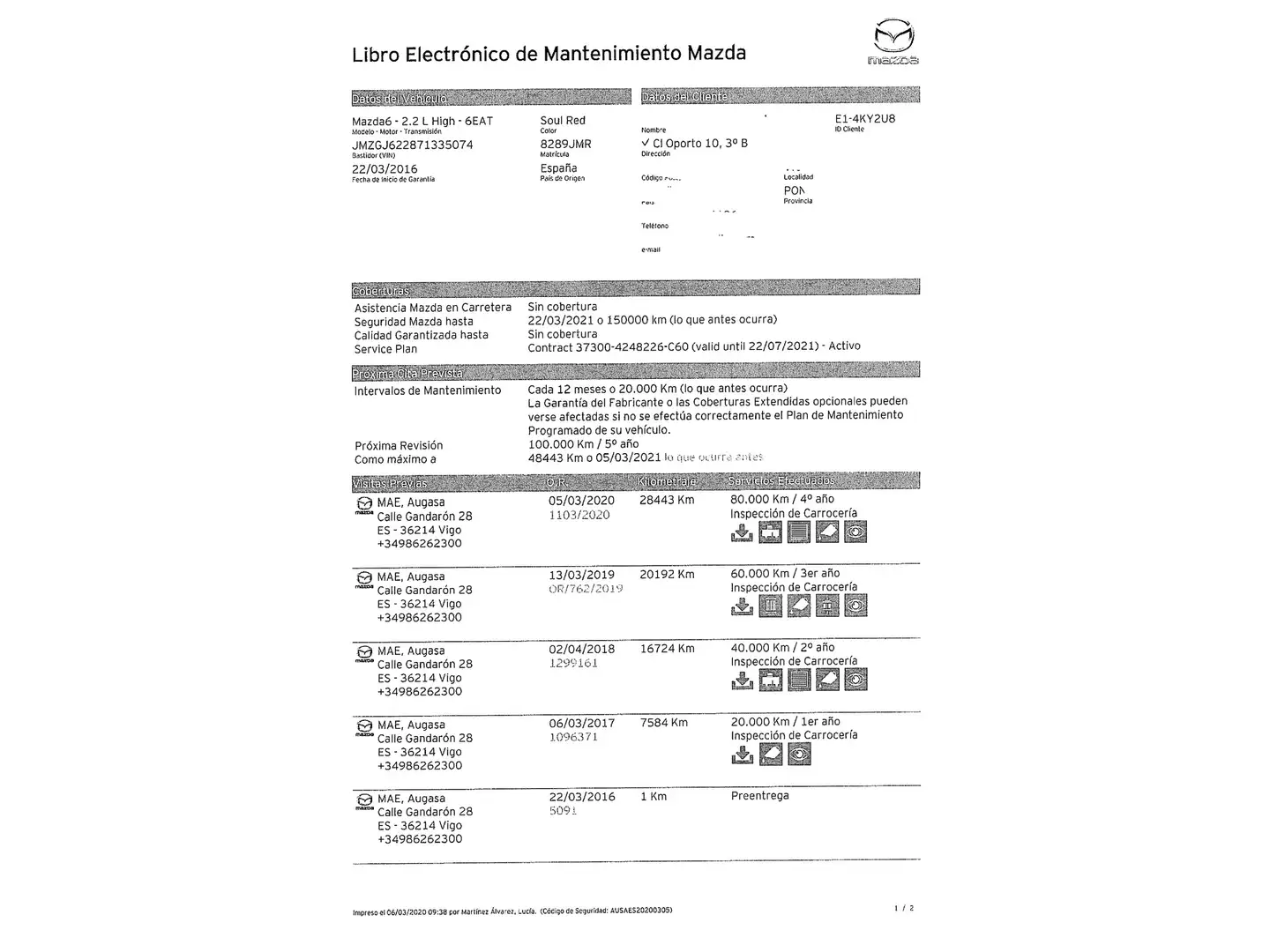 Foto Mazda Mazda6 Mazda Mazda 6 2.2 DE AT Lux.+Prem. (175 CV)
