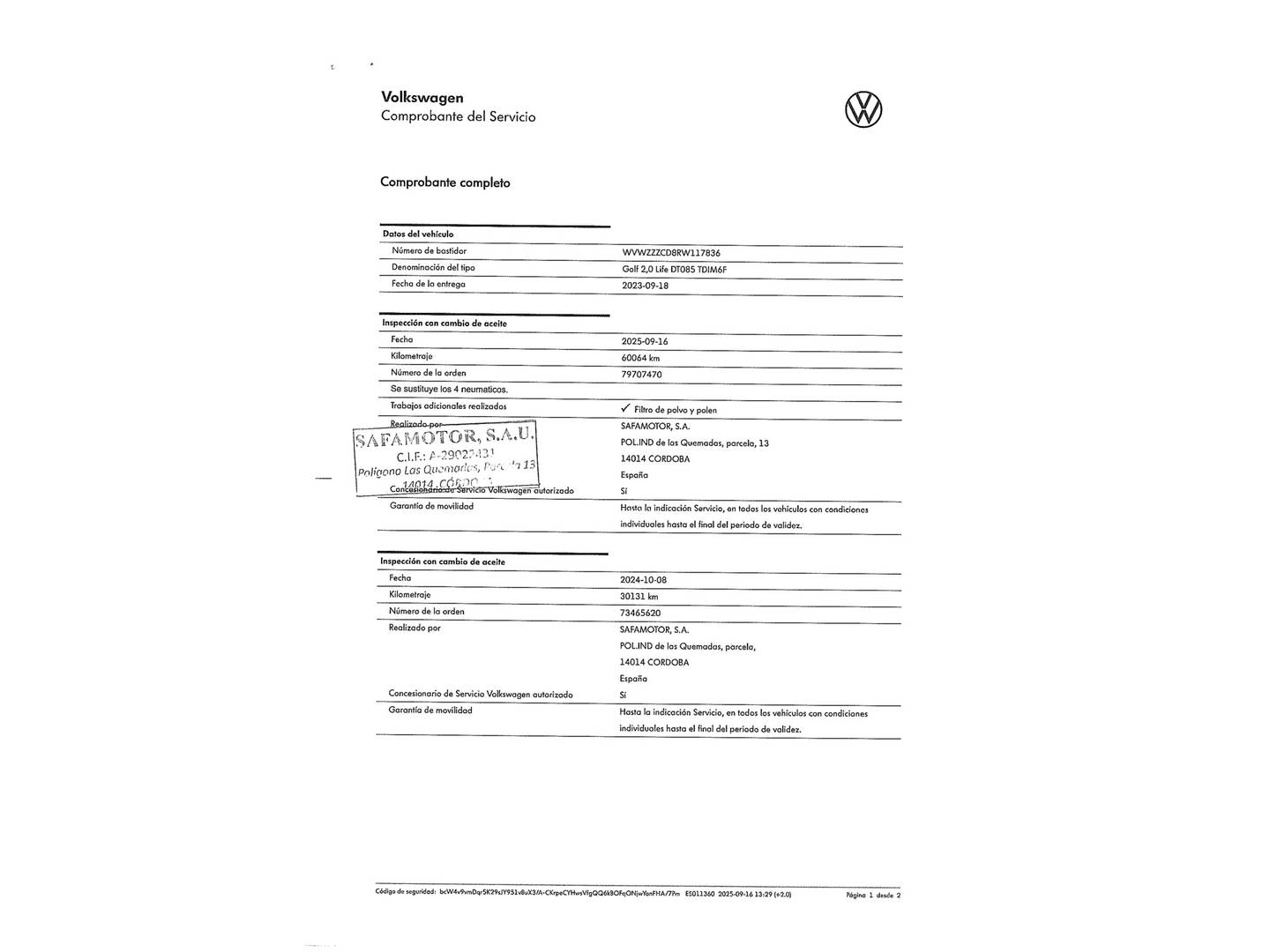 Foto Volkswagen Golf Volkswagen Golf Life 2.0 TDI (115 CV)