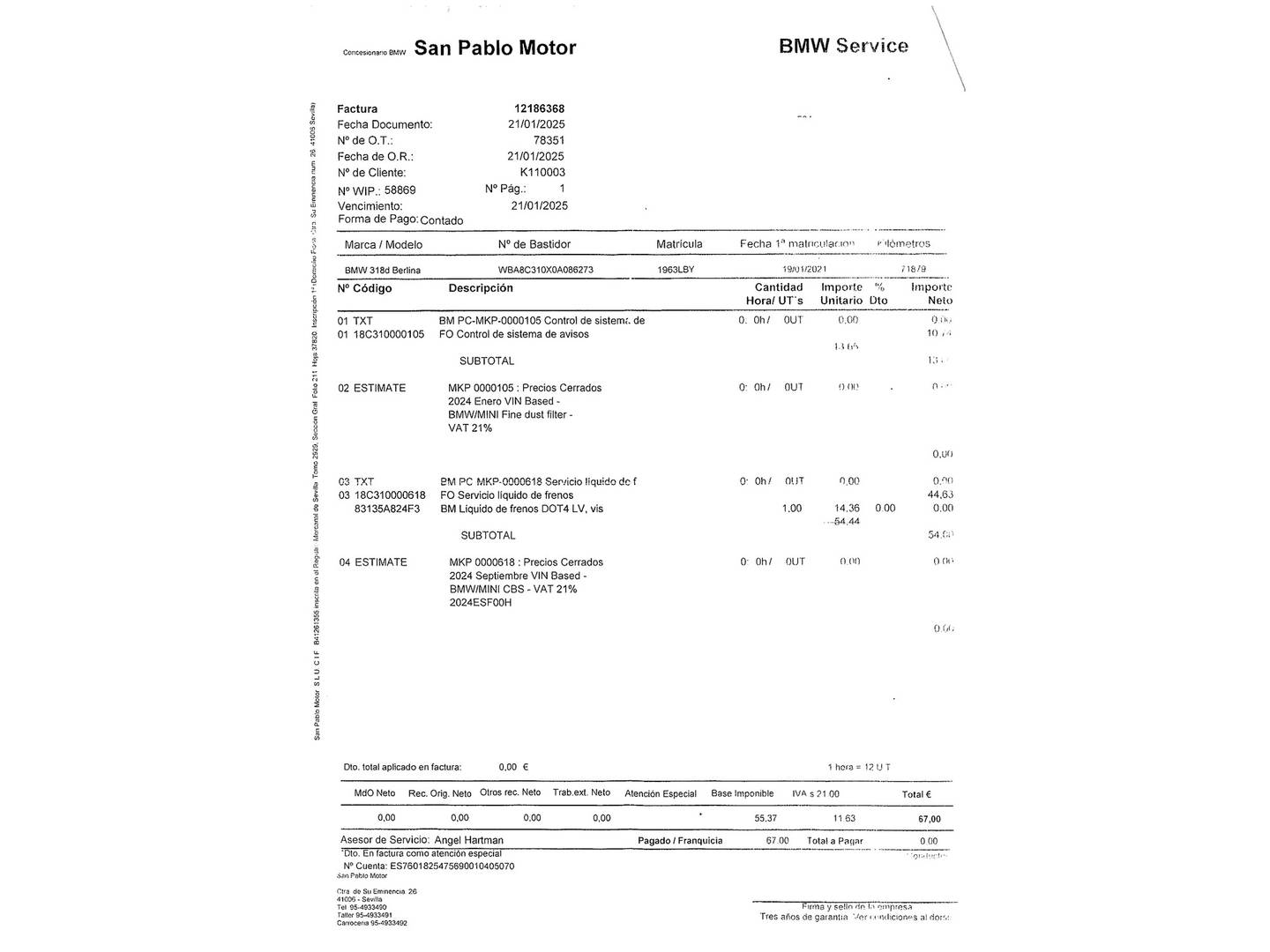 Foto BMW Serie 3 BMW Serie 3 318d Business (150 CV)