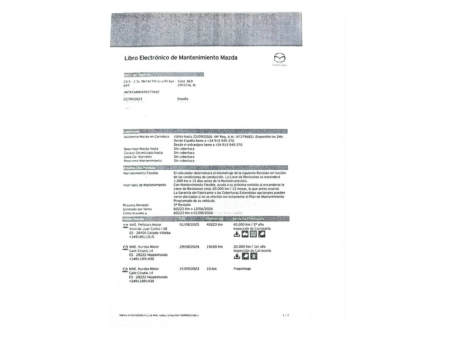 Foto Mazda CX-5 Mazda CX-5 2.5 e-Sky G MHEV Homura AT (194 CV)