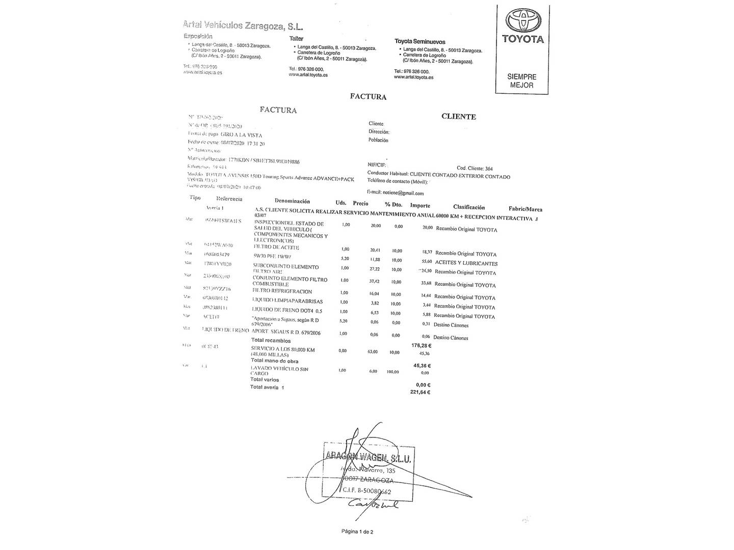 Foto Toyota Avensis Toyota Avensis Advance (143 CV)