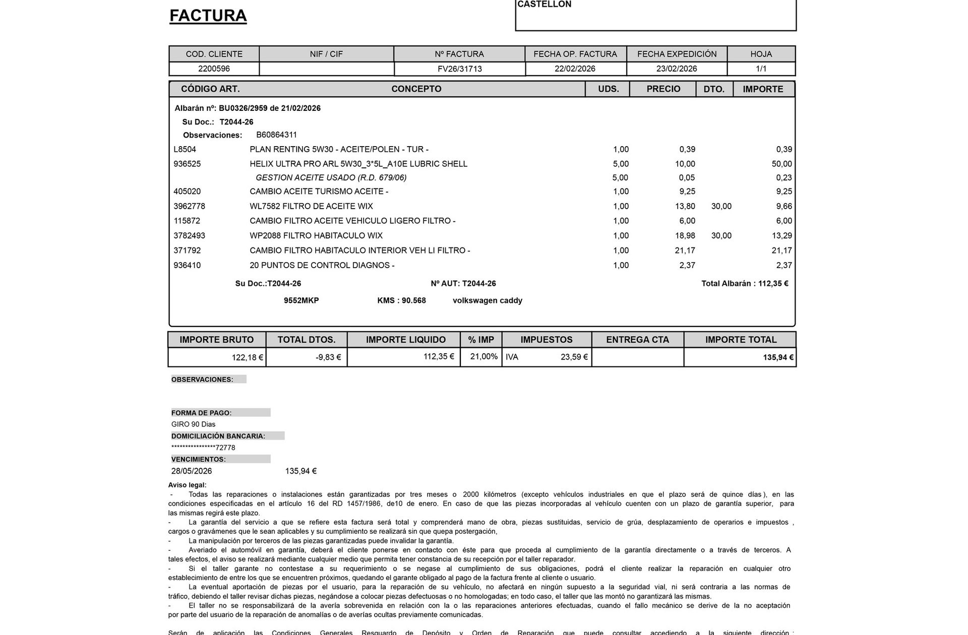 Volkswagen Caddy Cargo 2.0 TDI 2 plazas - foto 16