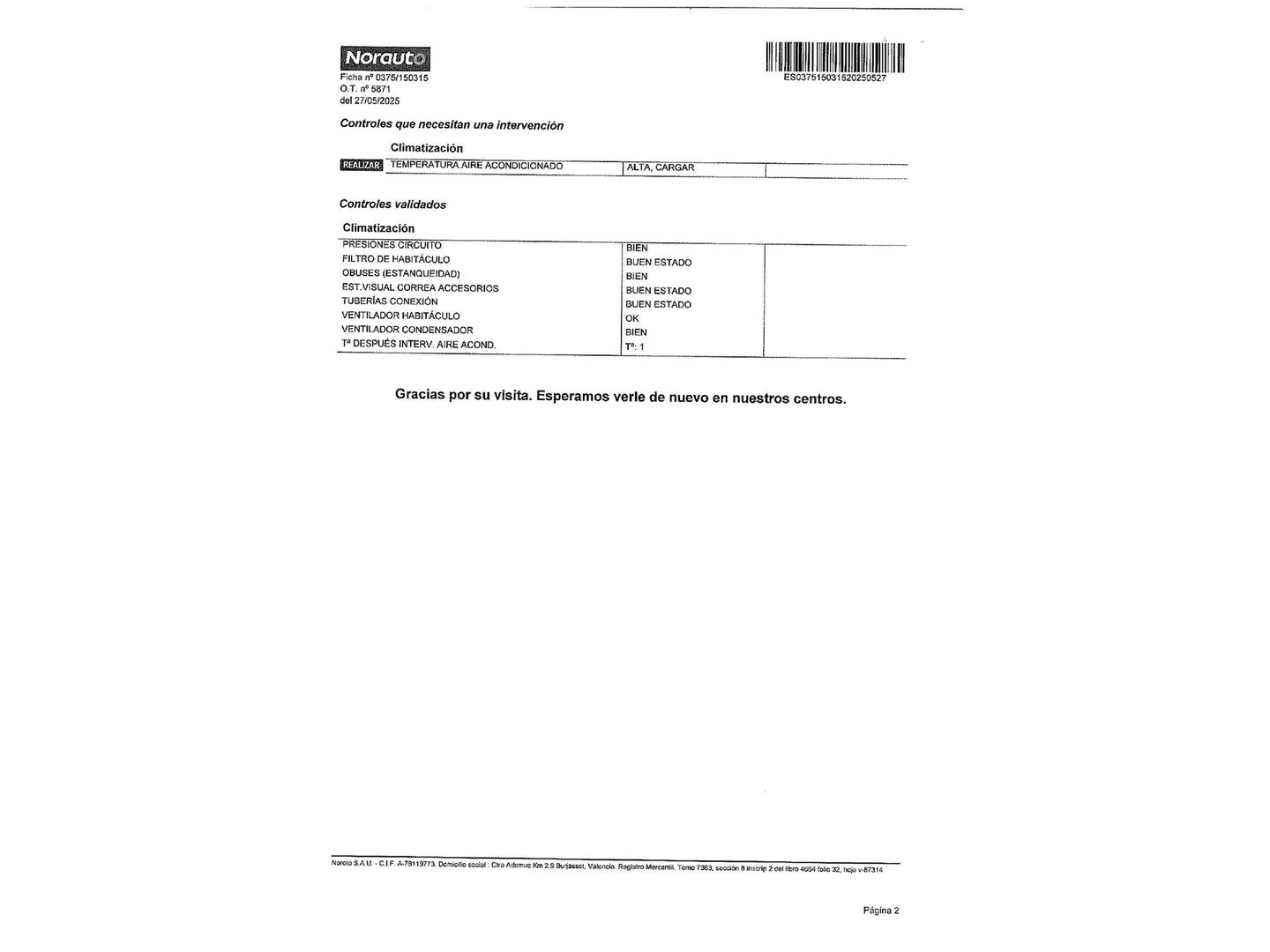 Foto del mantenimiento del Citroën C3 Citroën C3 PureTech 68 Tonic (68 CV)