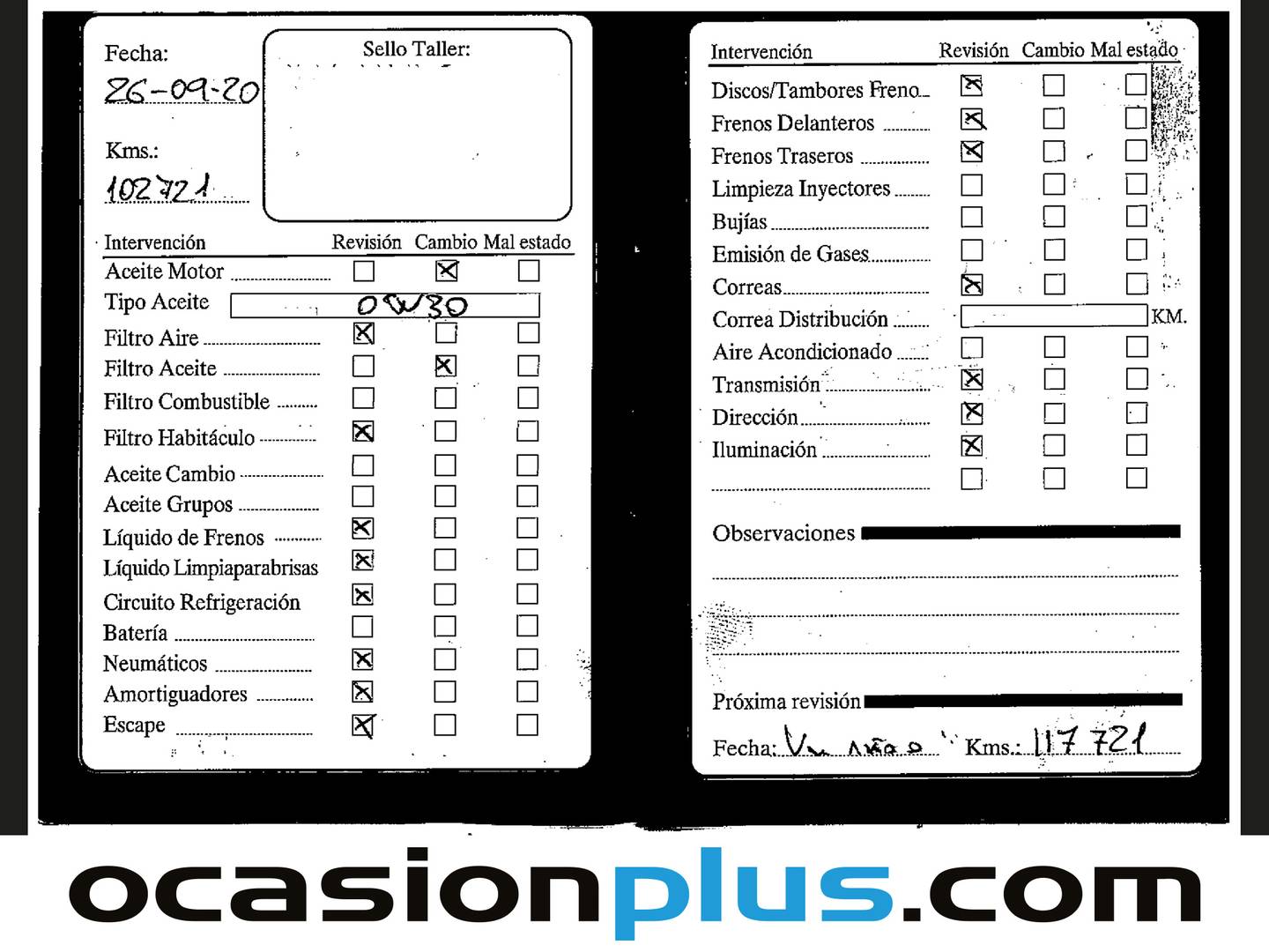 Foto del mantenimiento del Citroën Grand C4 Picasso Citroën Grand C4 Picasso BlueHDi 120 Intensive Plus (120 CV) 7 Plazas
