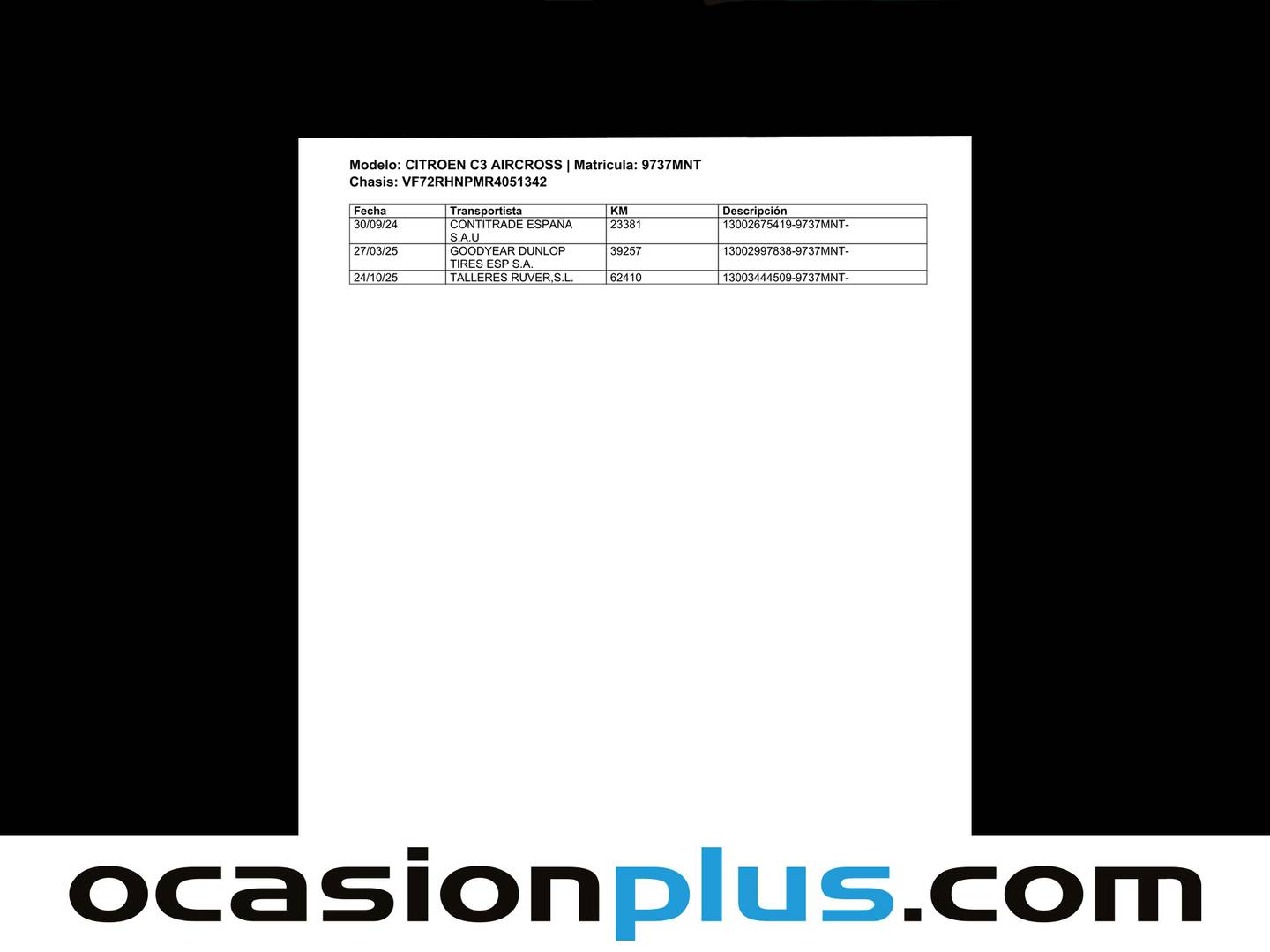 Foto del mantenimiento del Citroën C3 Aircross Citroën C3 Aircross PureTech 110 S&S Plus (110 CV)