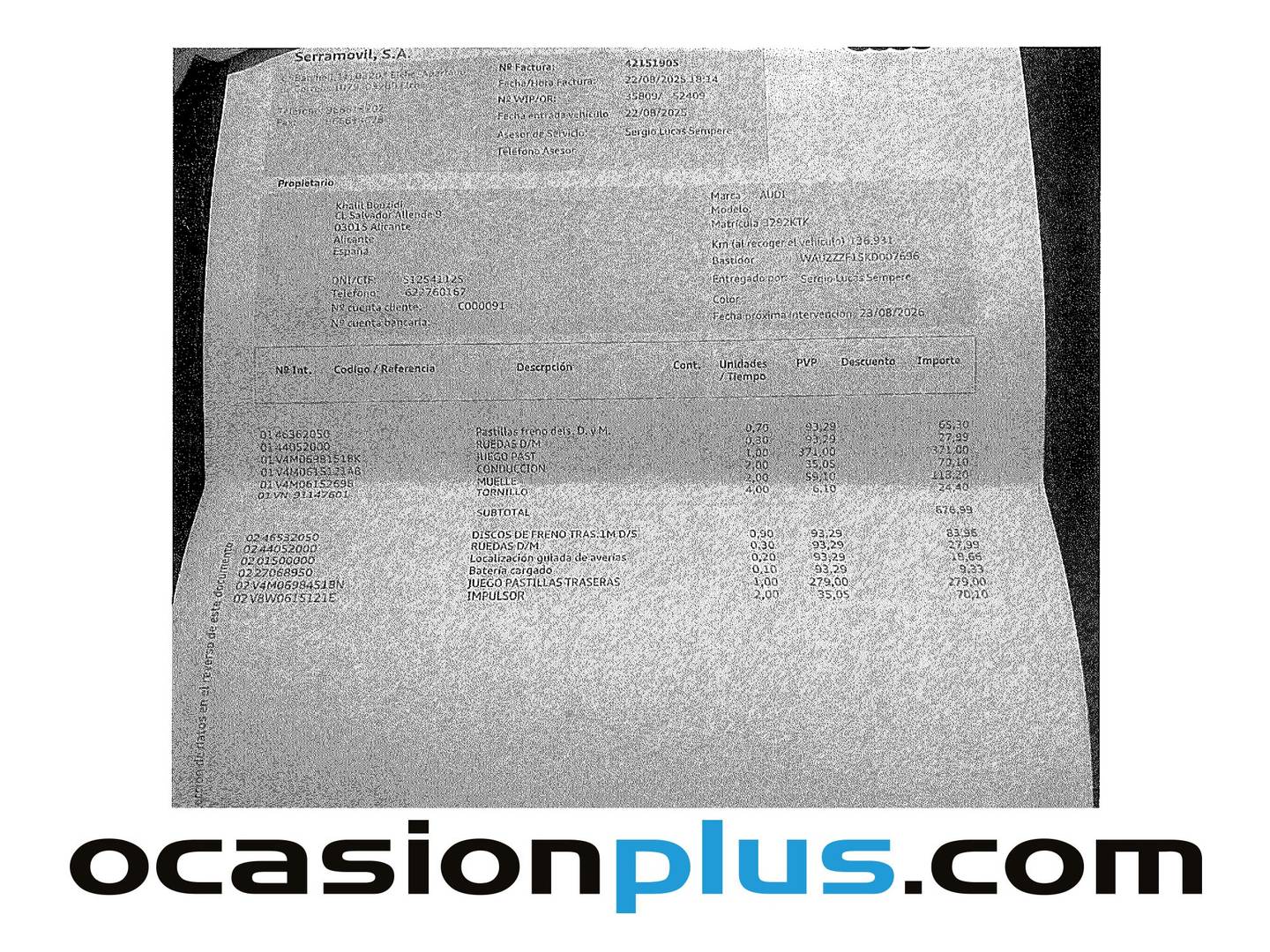 Foto del mantenimiento del Audi Q8 Audi Q8 50 TDI quattro (286 CV) tiptronic Pack S-Line