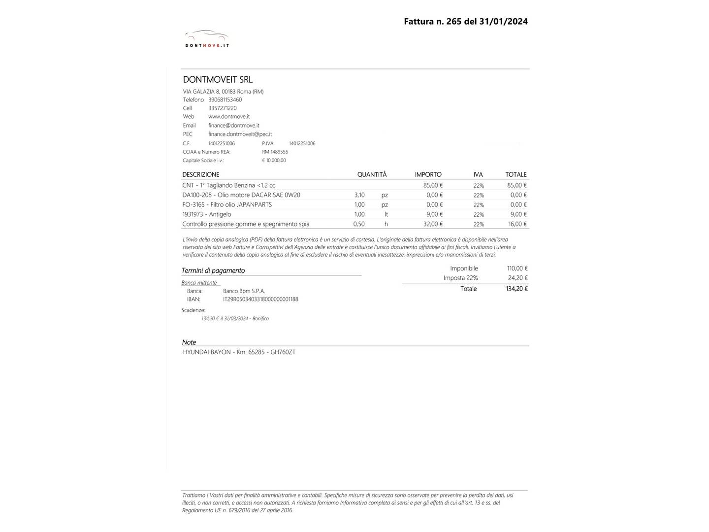 Foto del mantenimiento del Hyundai Bayon Hyundai Bayon 1.0 TGDI 48V Maxx (100 CV)
