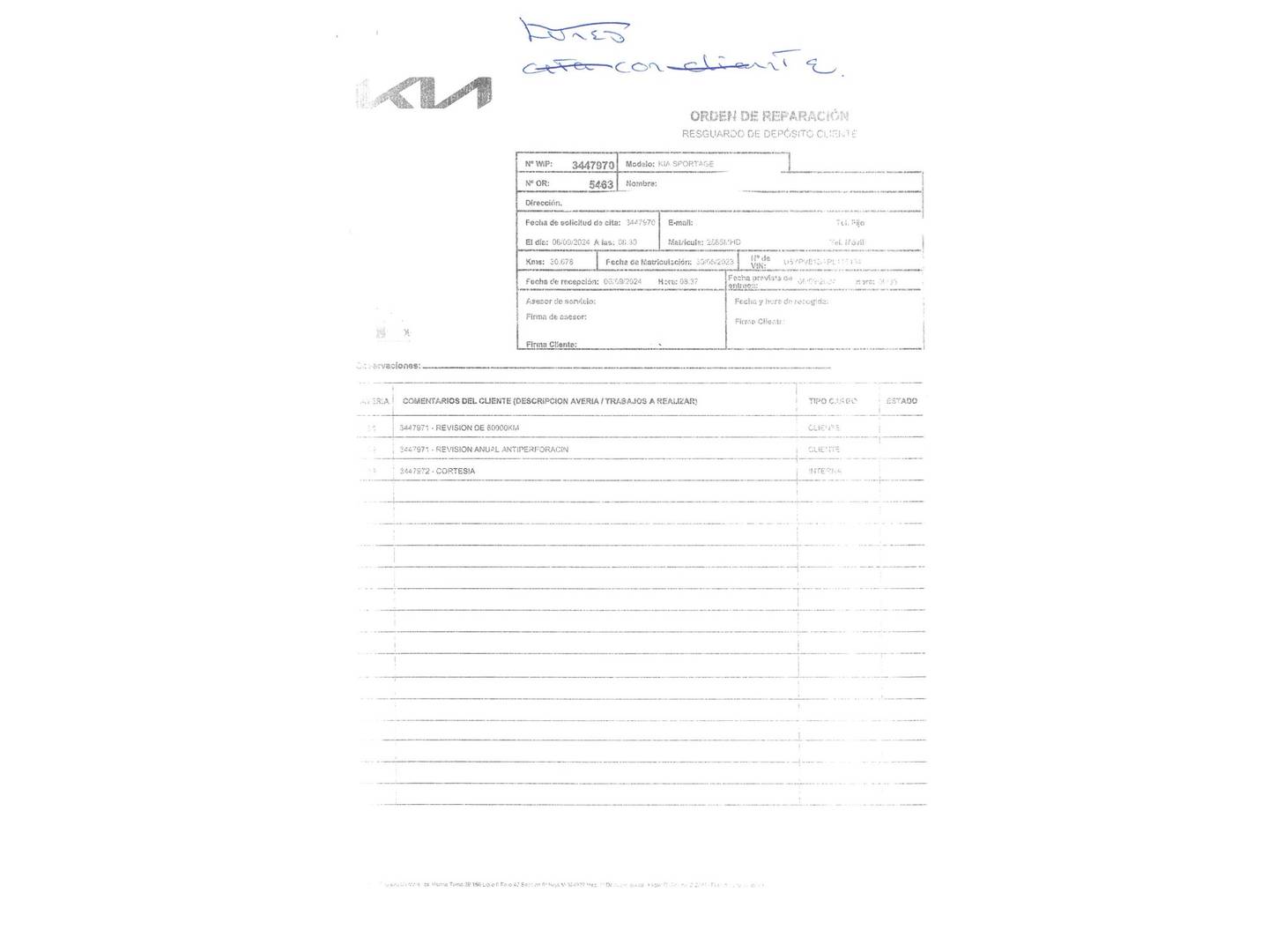 Foto del mantenimiento del KIA Ceed KIA Ceed 1.4 T-GDi GT Line DCT (140 CV)