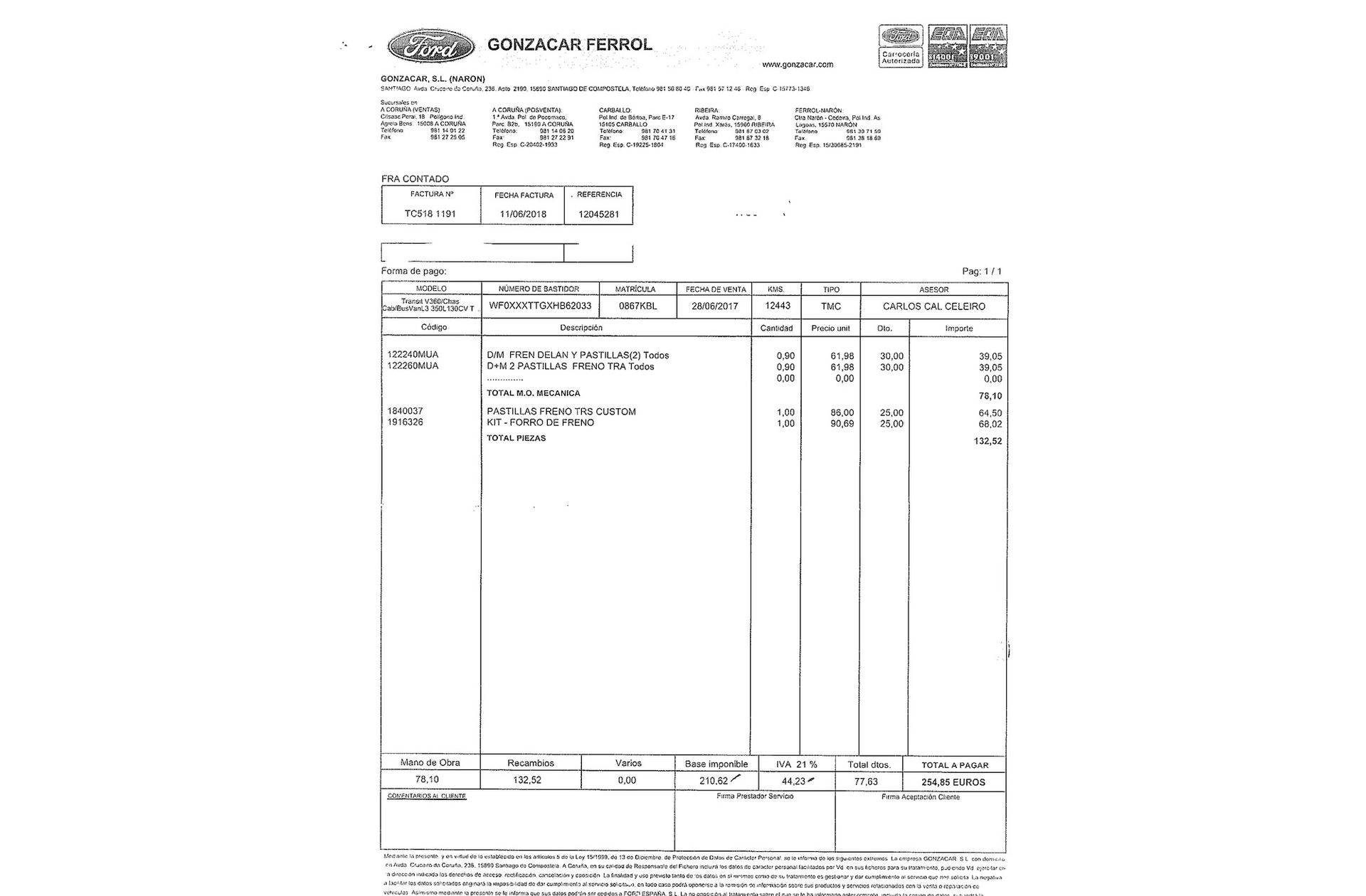 Ford Transit Furgon 350 L3H2 Trend Delantera - foto 14
