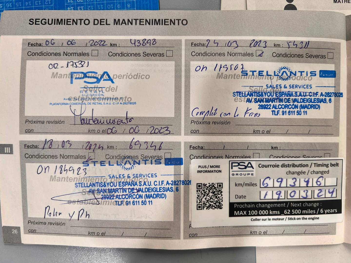 Foto del mantenimiento del Citroën C4 Spacetourer Citroën C4 Spacetourer PureTech 130 S&S Shine EAT8 (130 CV)