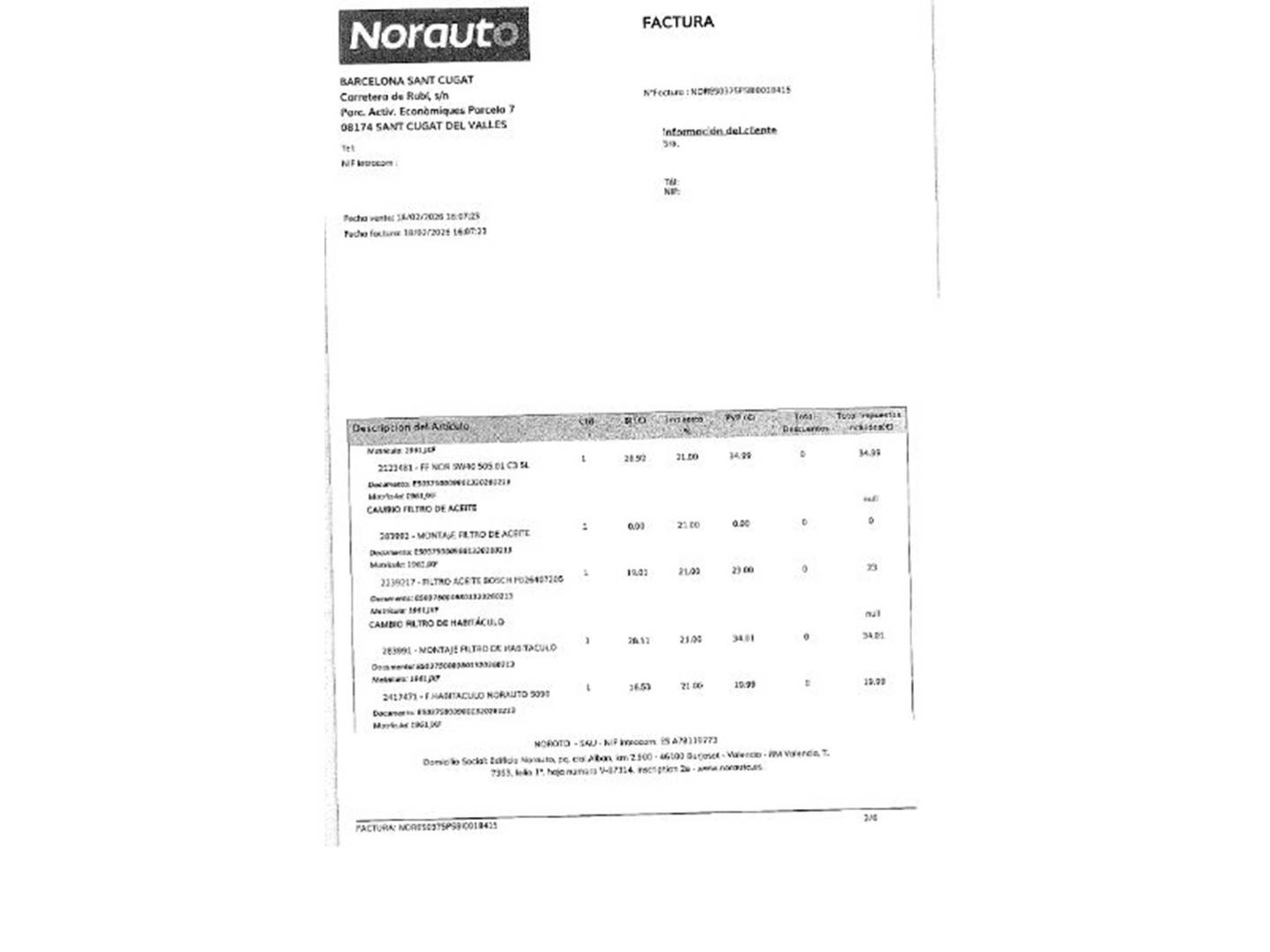 Foto del mantenimiento del BMW Serie 1 BMW Serie 1 118i  Pack M (136 CV)